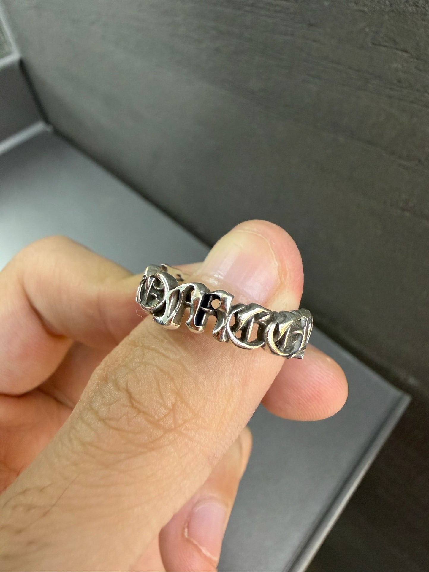Chrome Hearts Script Band Ring