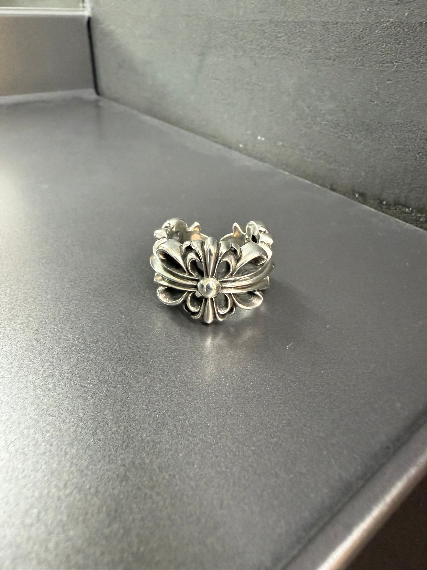 Chrome Hearts Double Floral Cross Ring