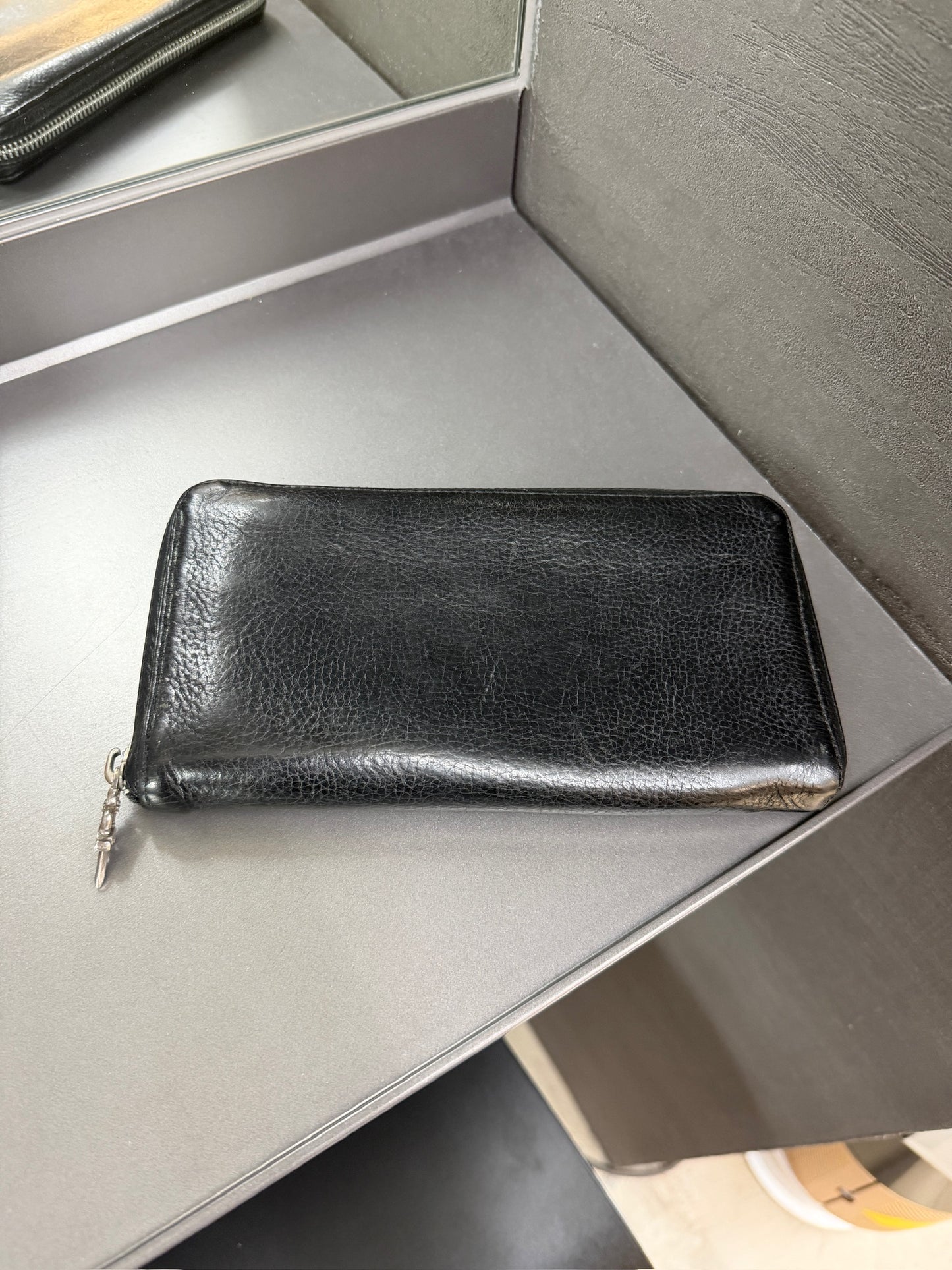 Chrome Hearts Leather Zip Wallet