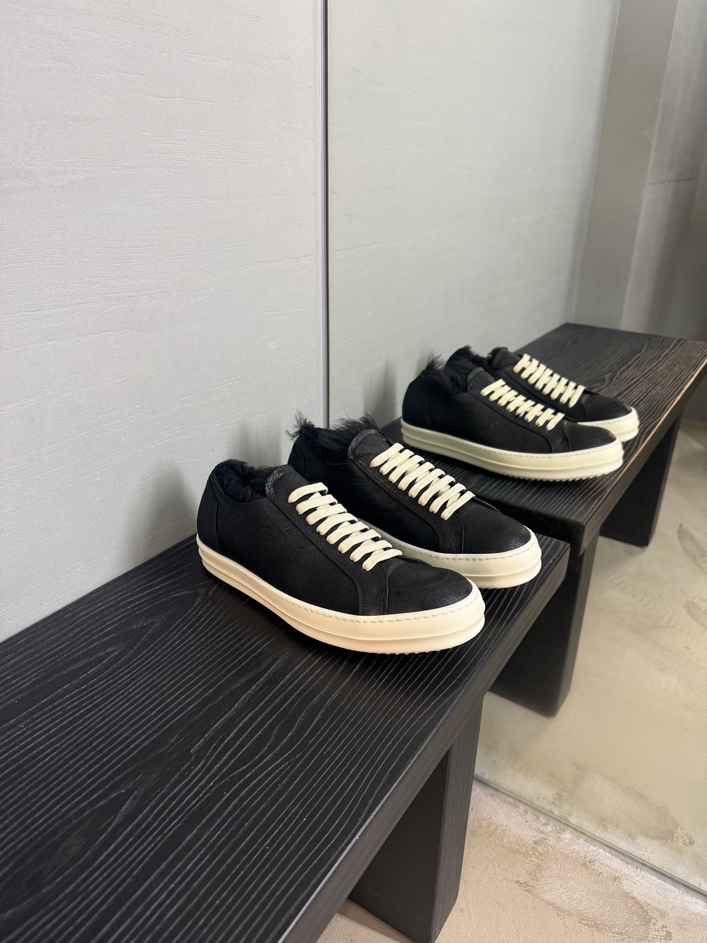 Rick Owens minimal vintage sneakers