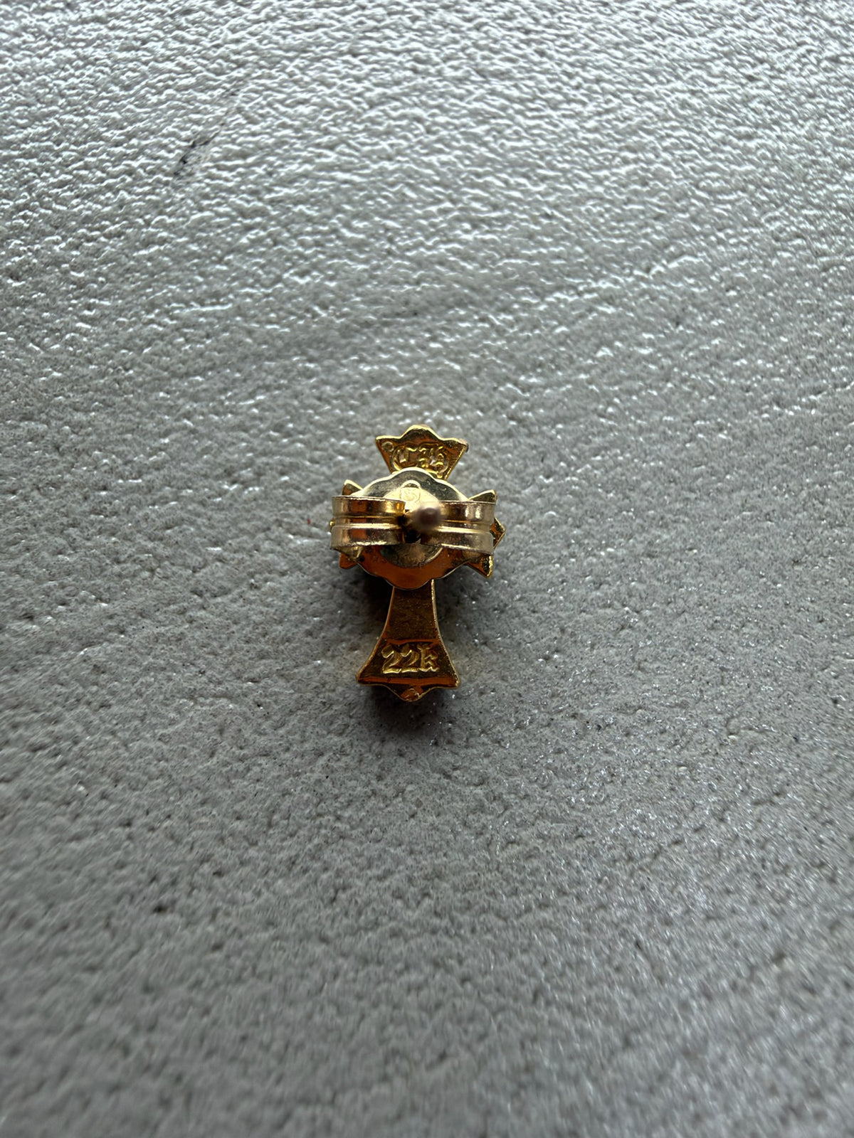 Chrome Hearts 22K Cross Earring