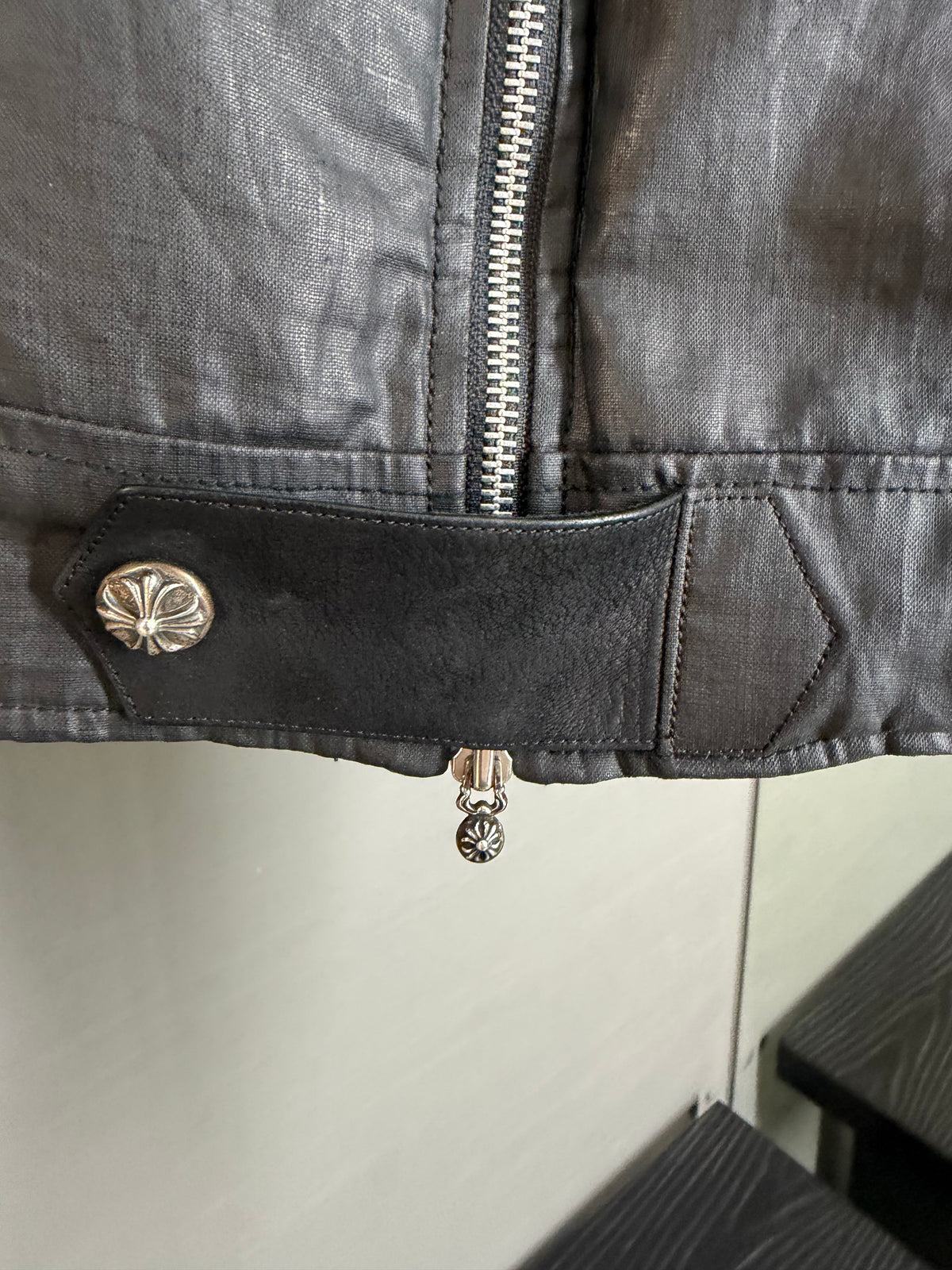 Chrome Hearts Carmalita Fleury Leather Zip-Up Jacket