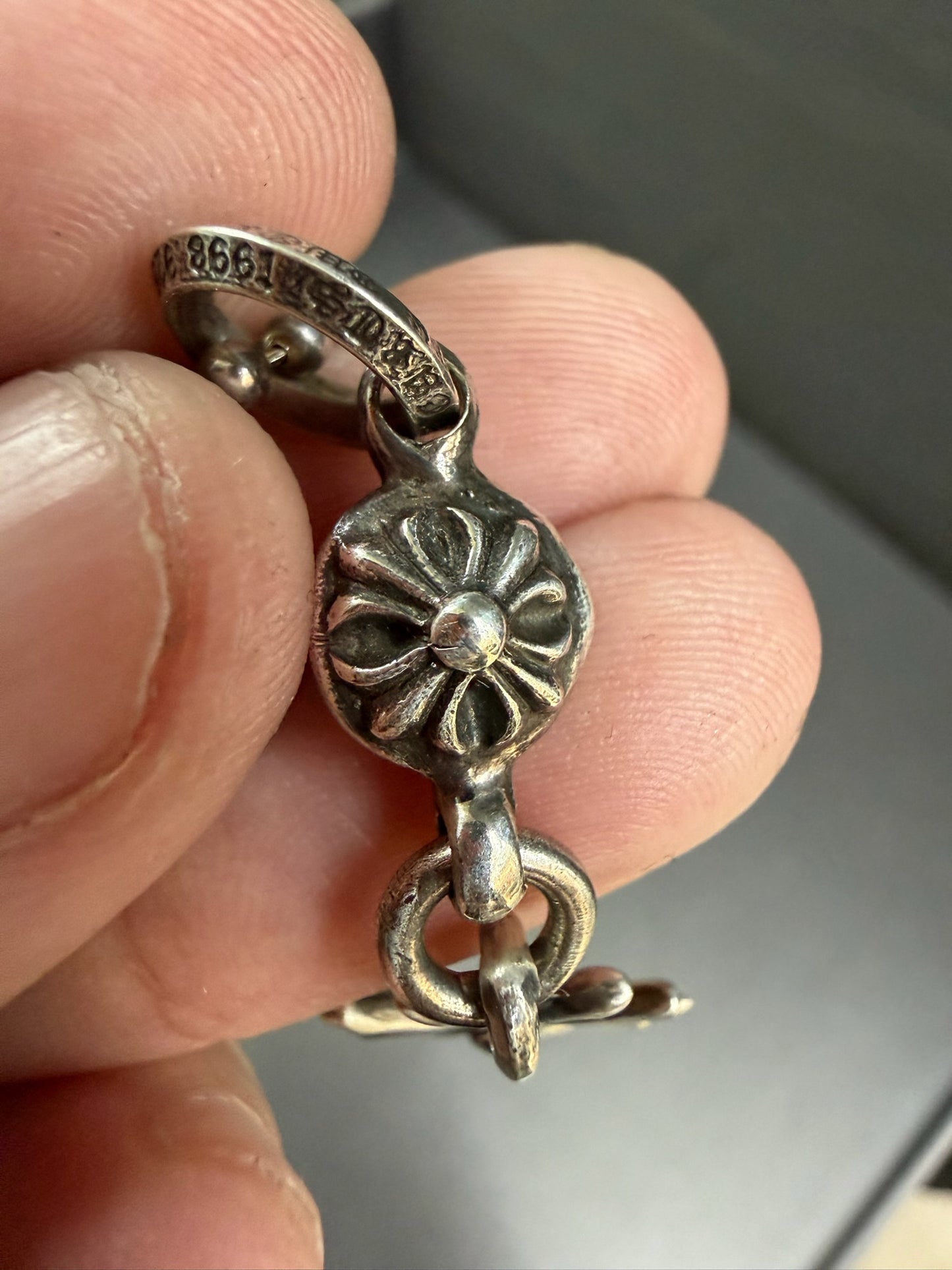 Chrome Hearts Cross Ball Necklace  with Diamond