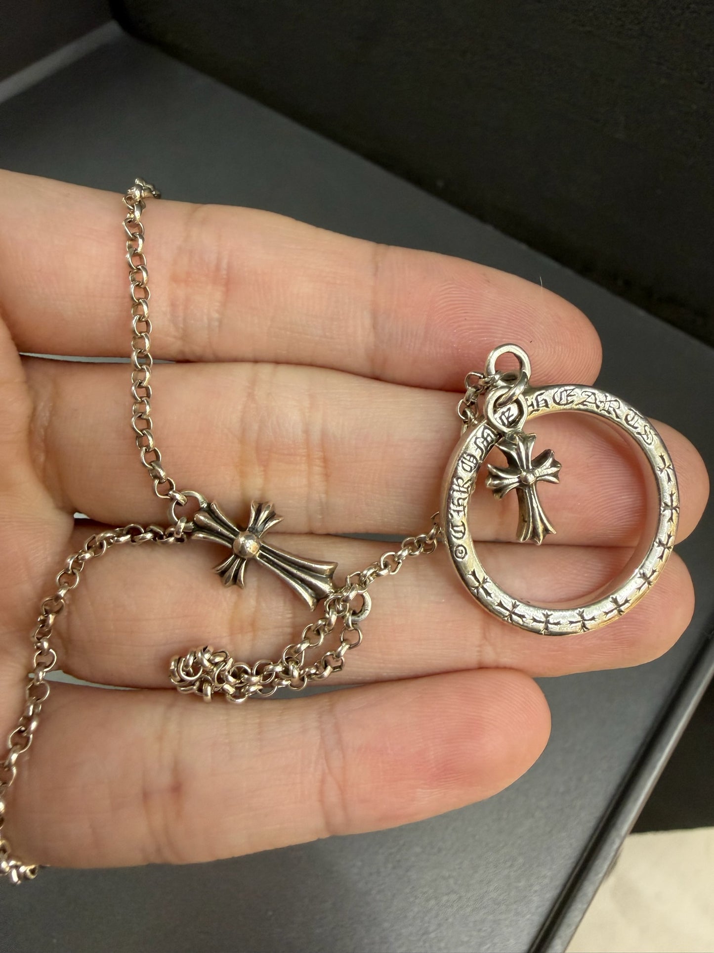 Chrome Hearts BBF Babyfat Bracelet Chain With NTFL Ring