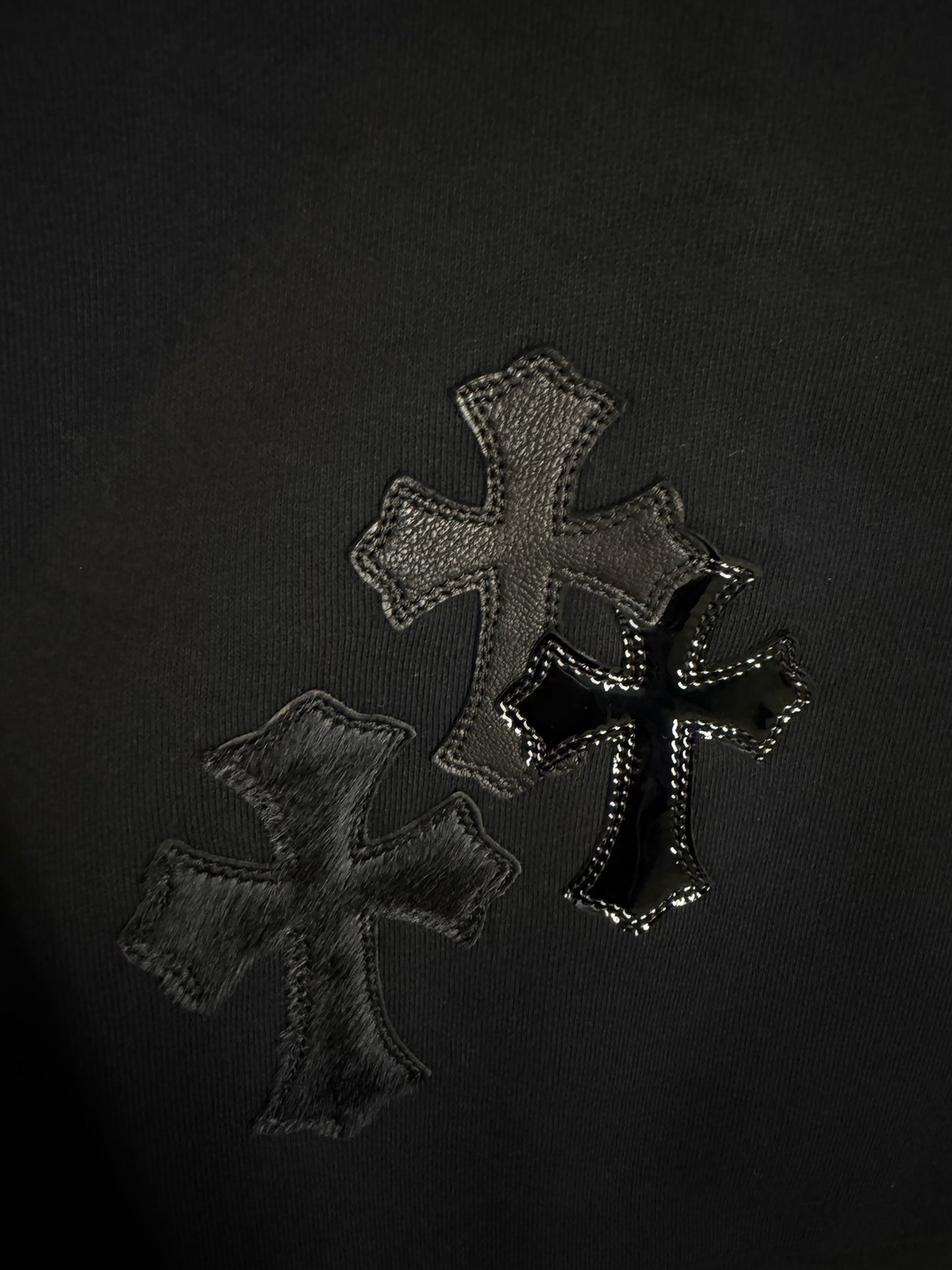 Chrome Hearts Black Cross Patches Sweatshirt
