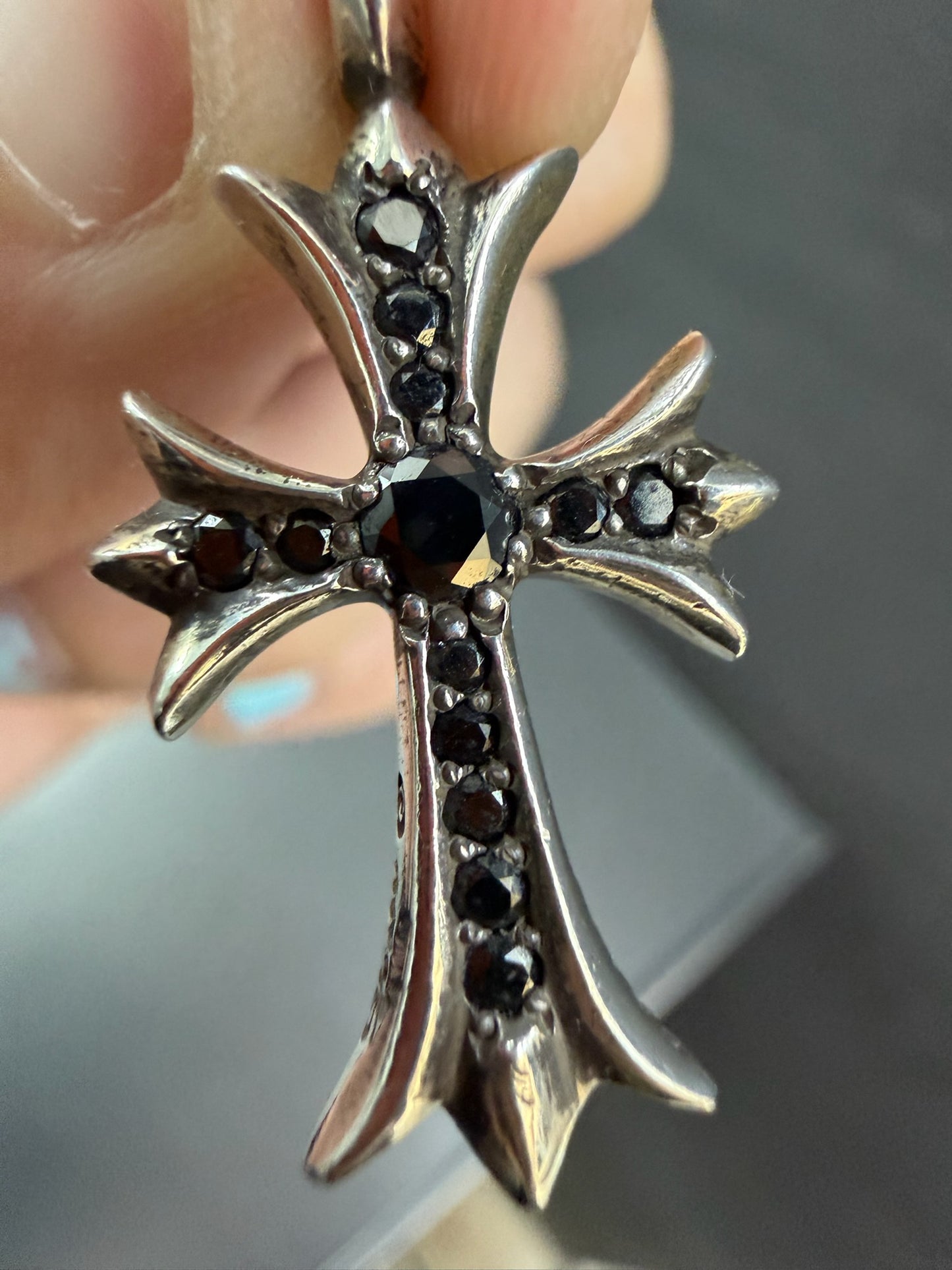 Chrome Hearts Tiny Pendant with Black Diamonds