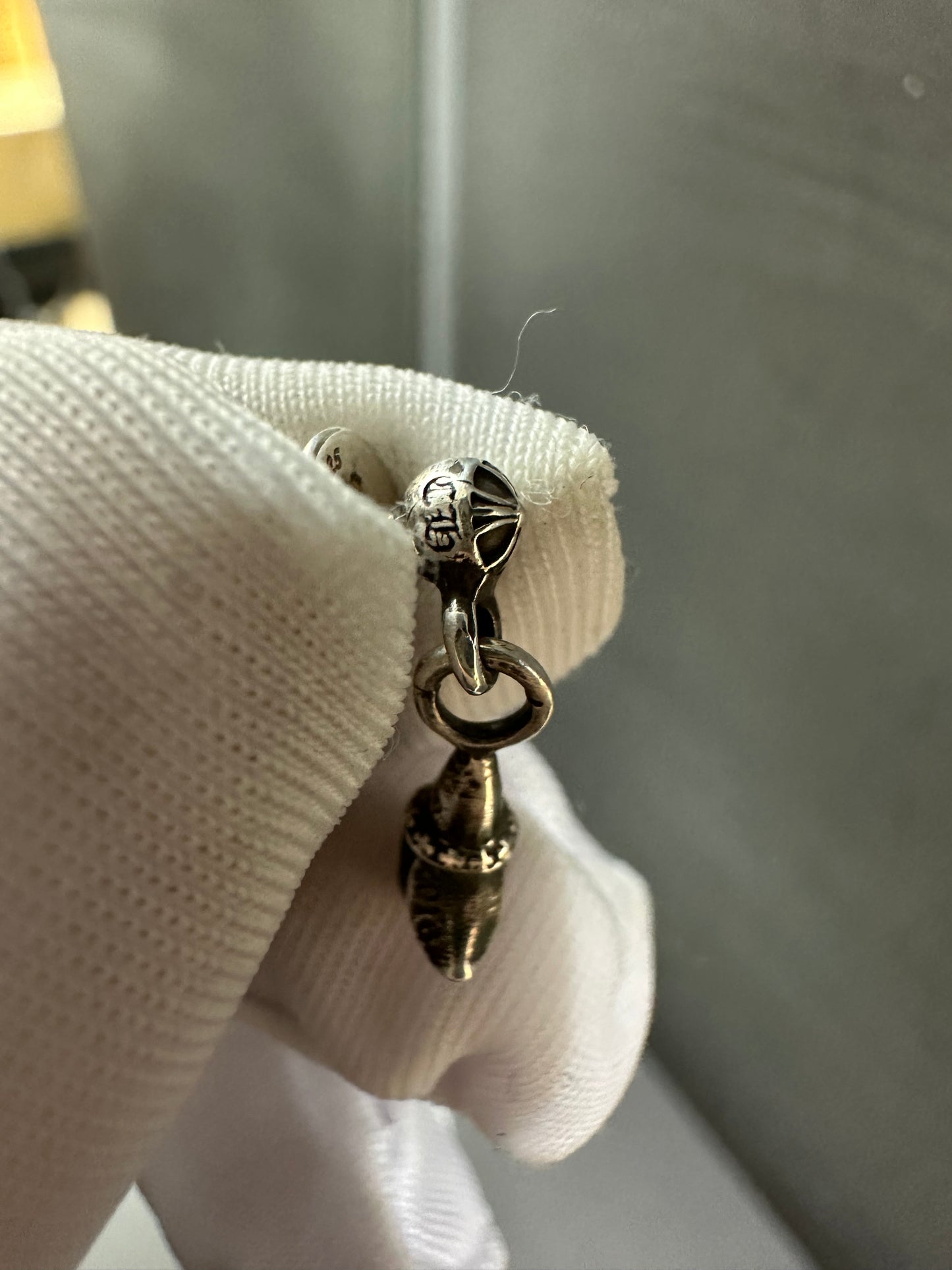 Chrome Hearts Cross Ball Tail Tiny Drop Earring