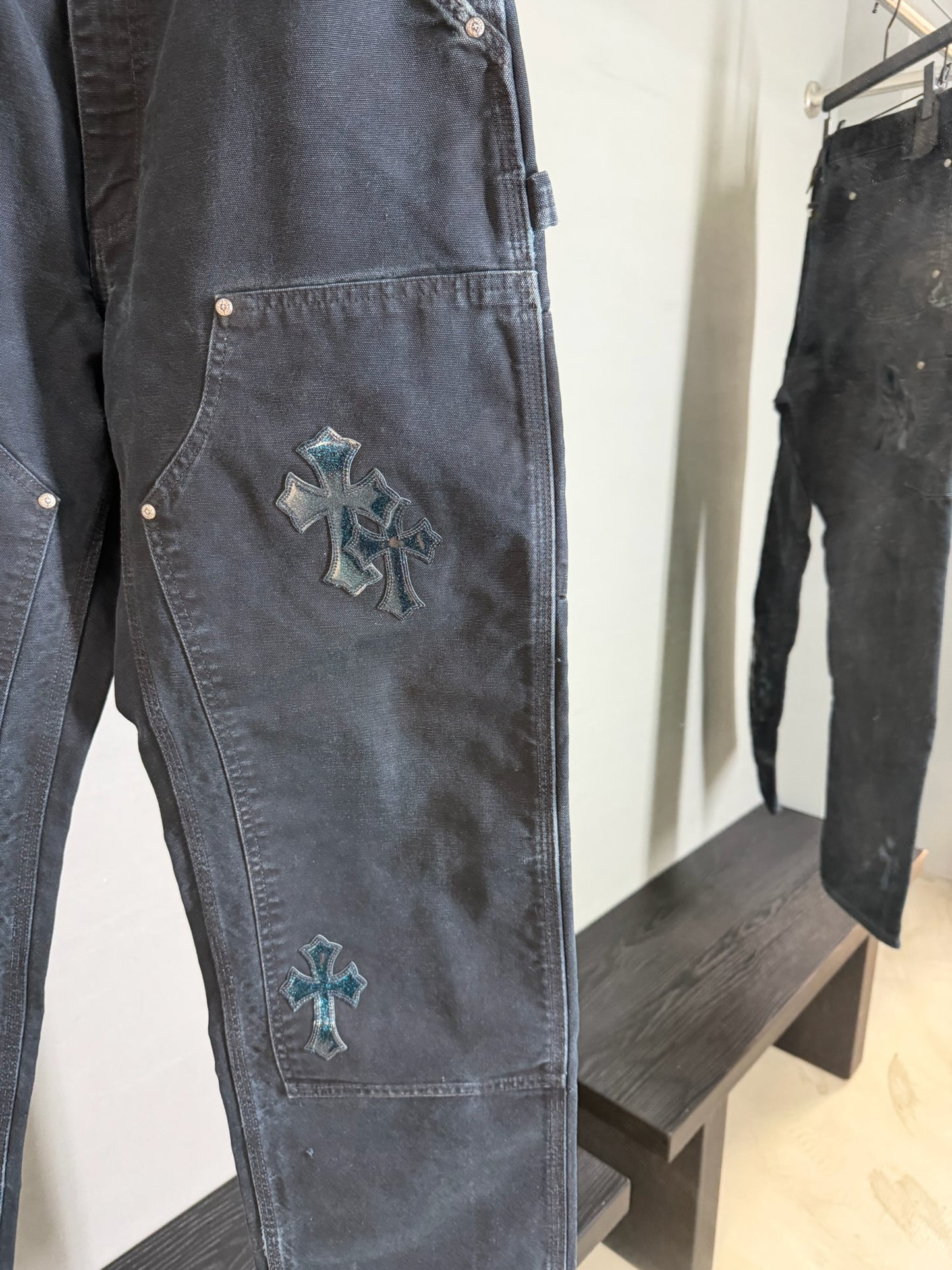 Chrome Hearts Galaxy Cross Patch Carhartt Double Knee Carpenter Pants