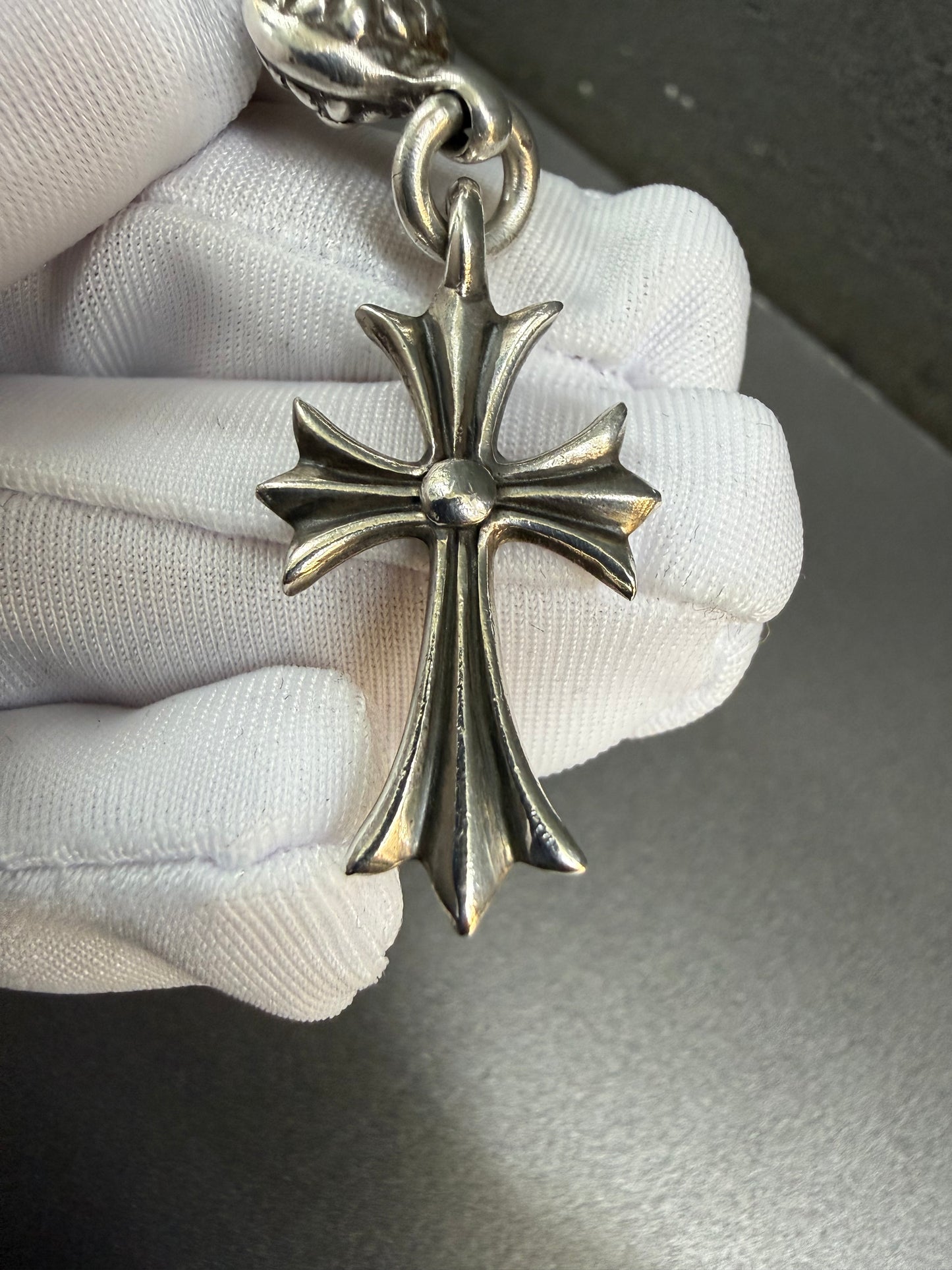 Chrome Hearts Ball Tiny Cross Pendant with Ball Chain