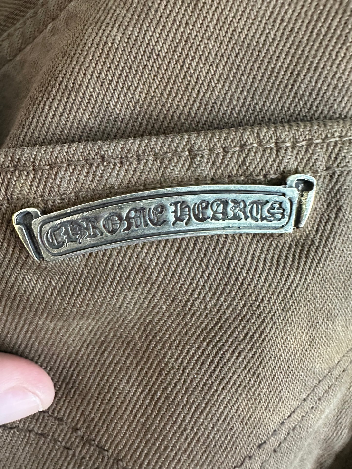 Chrome Hearts Leather Cross Patched Levis 501 Jeans (1 of 1)