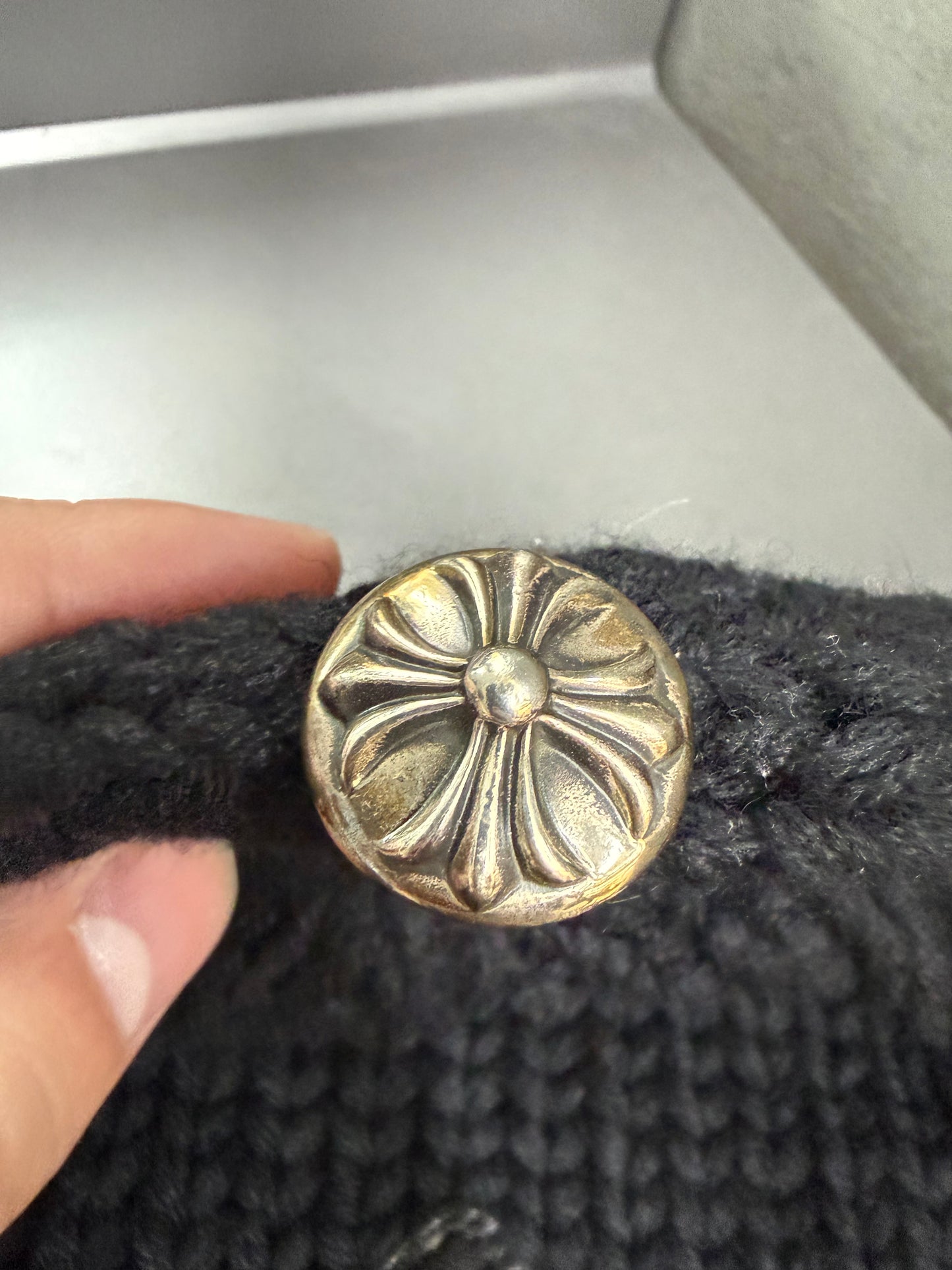 Chrome Hearts Leather Cross Patch Cotton Beanie