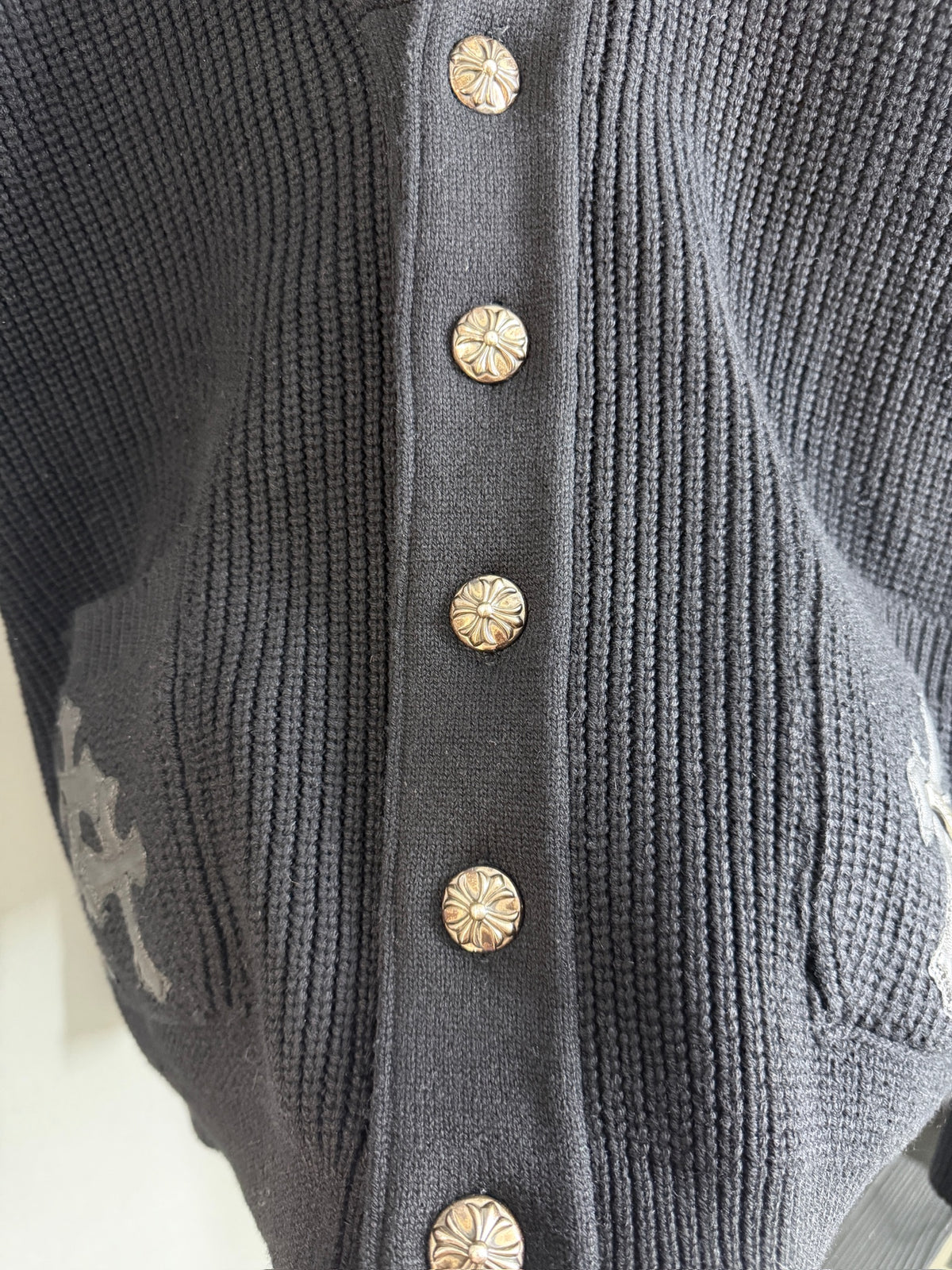 Chrome Hearts Cashmere Triple Cross Cardigan