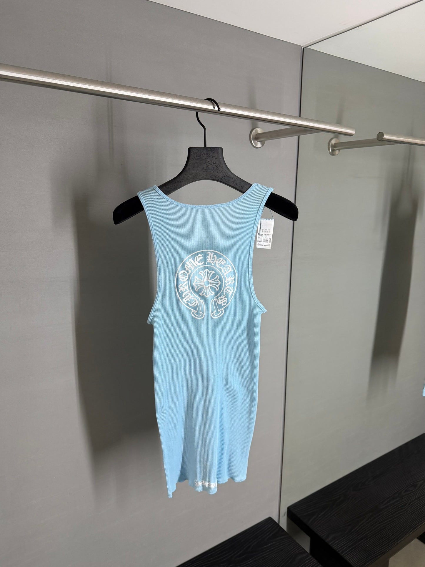 Chrome Hearts Baby Blue Rib Tank Top