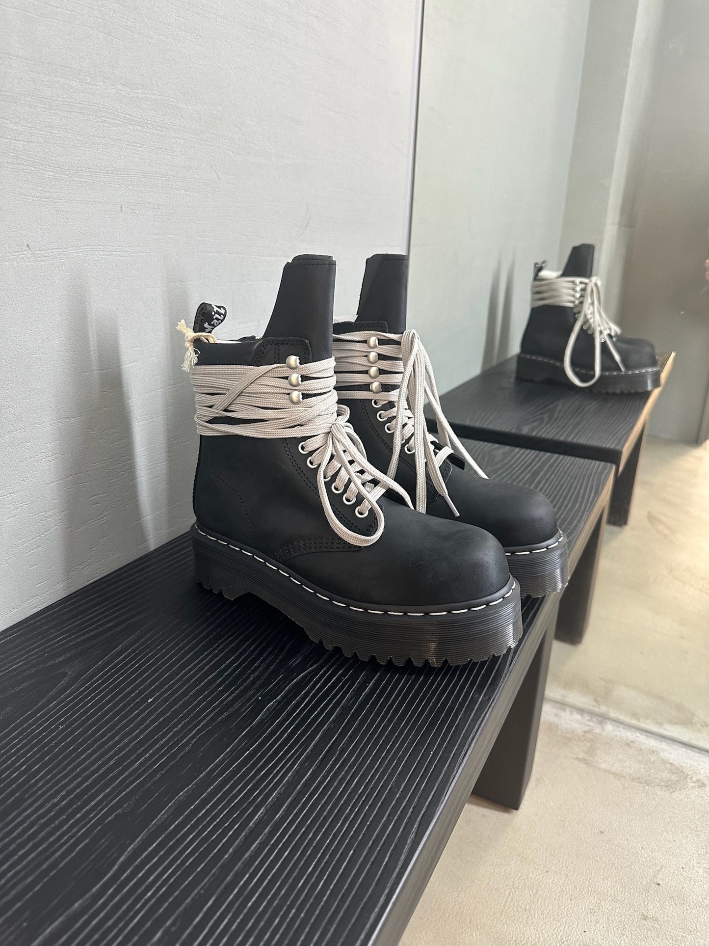 Rick Owens Dr.Martens Quad Sole Steel Toe Boot