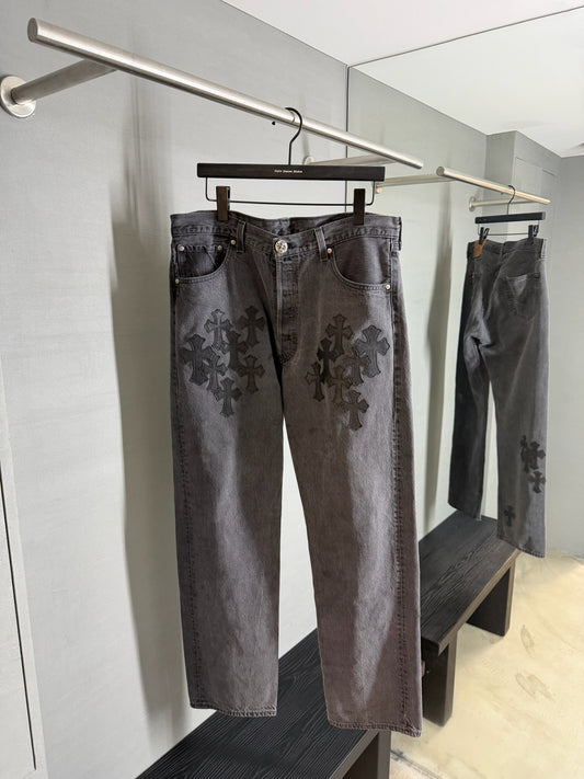Chrome Hearts Cross Patch 501 Jeans