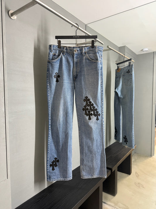 Chrome Hearts Levi’s 517 Cross Patch Jeans