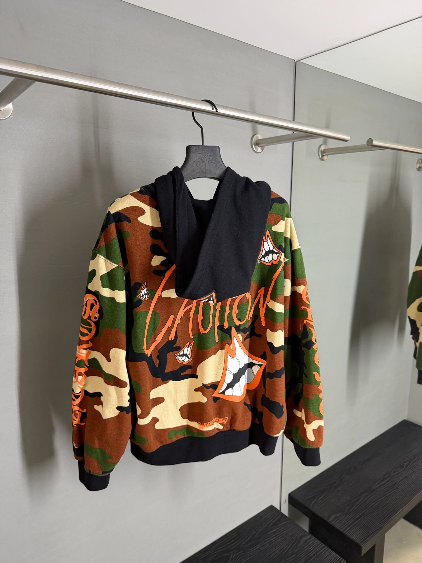 Chrome Hearts Matty Boy ‘Caution’ Thermal Zip-Up