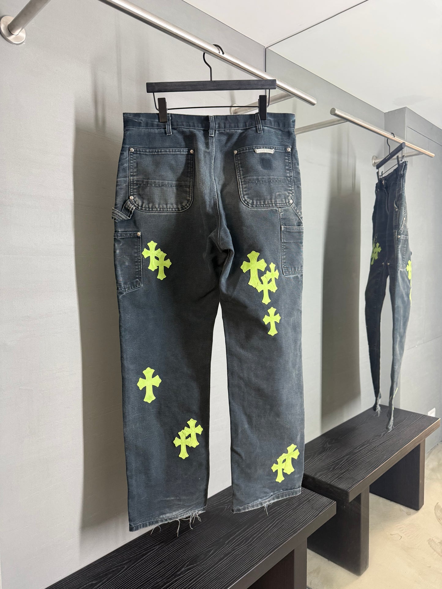 Chrome Hearts cross patch double knee carpenter pants (F&F)