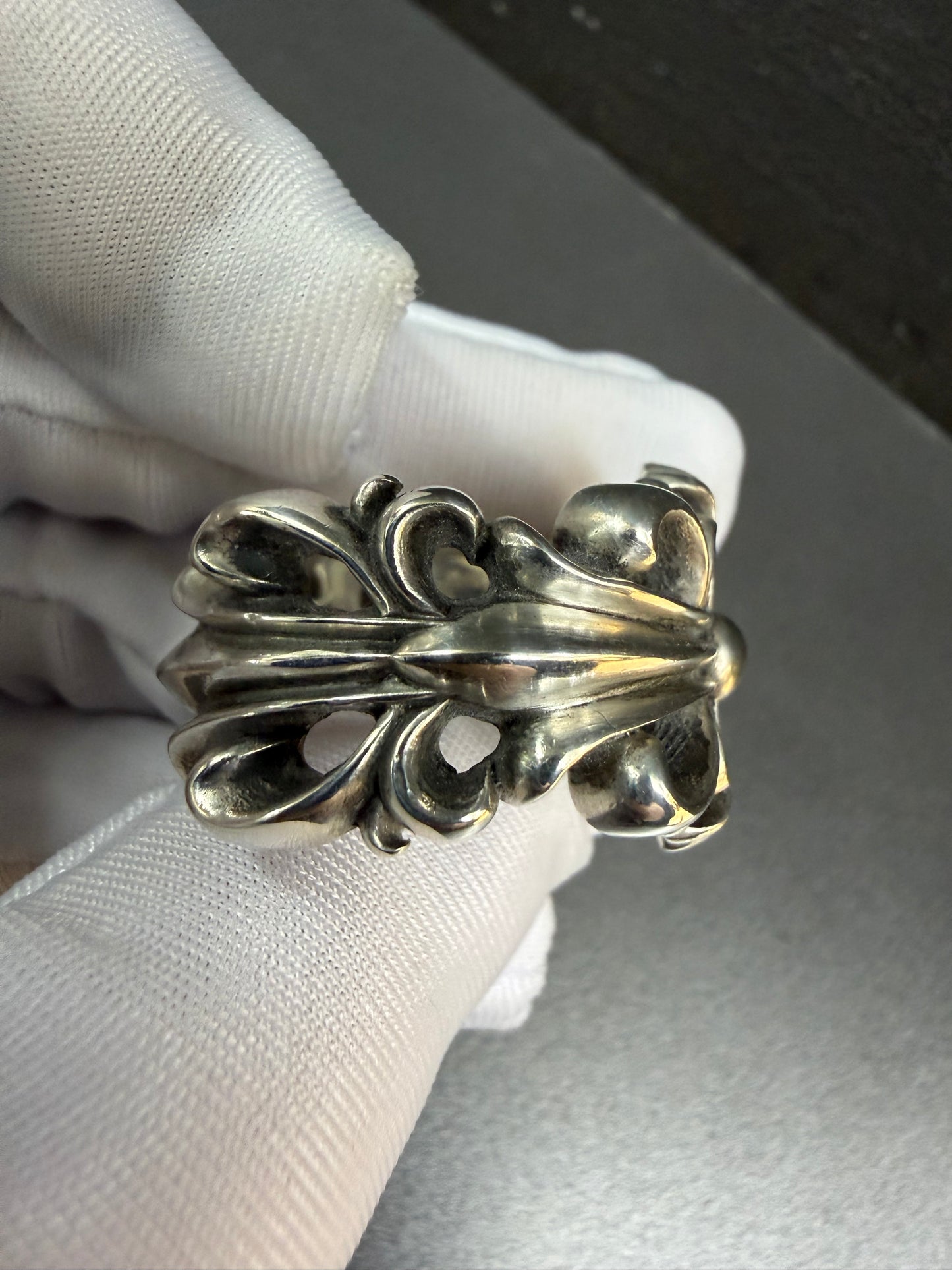 Chrome Hearts Double Floral Cross Ring