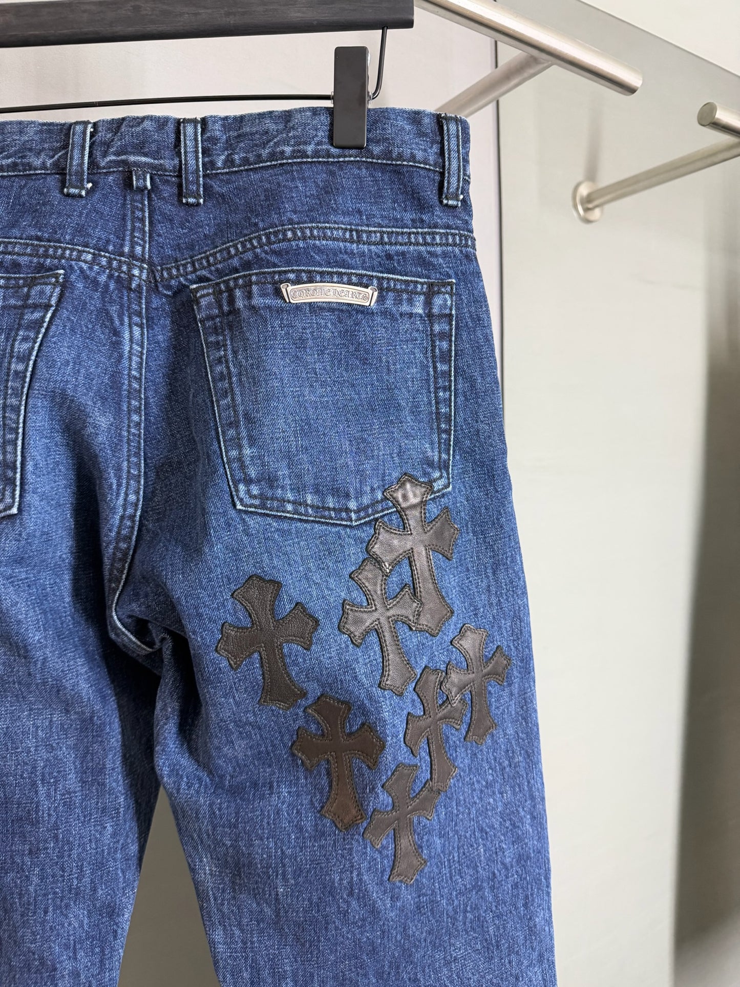 Chrome Hearts Turbo Diesel Fleur Knee Jeans