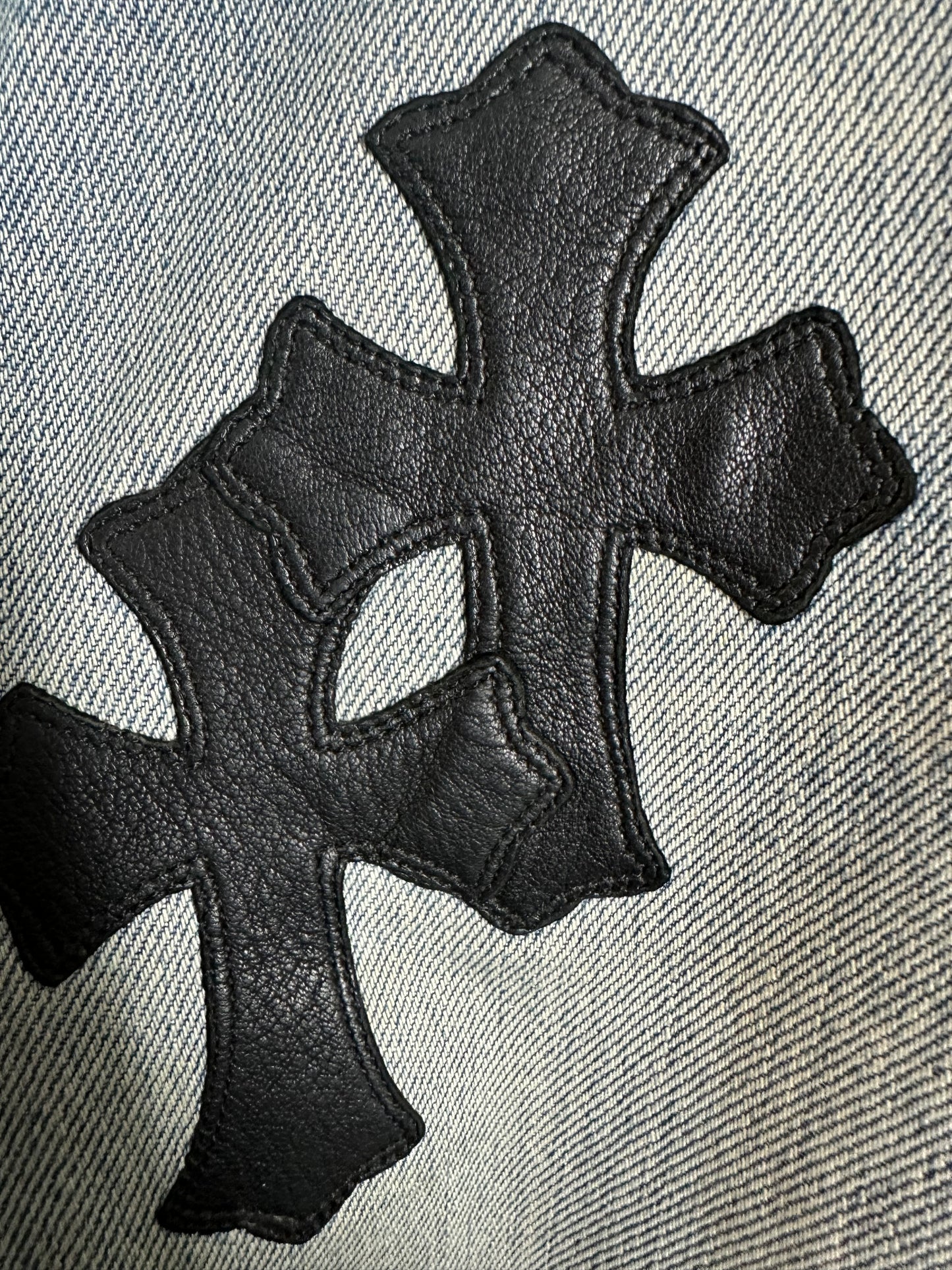 Chrome Hearts Leather Patched 519 Levis Jeans