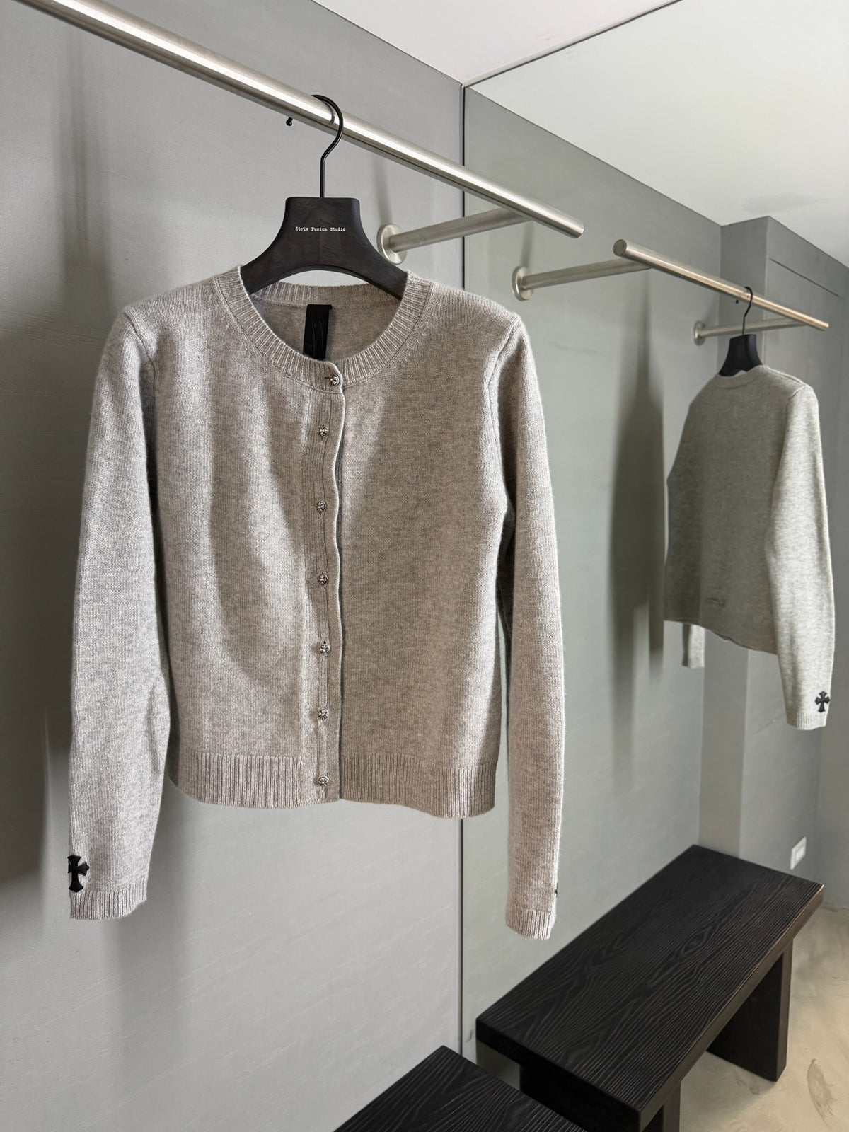 Chrome Hearts Cross Patch Cashmere Cardigan