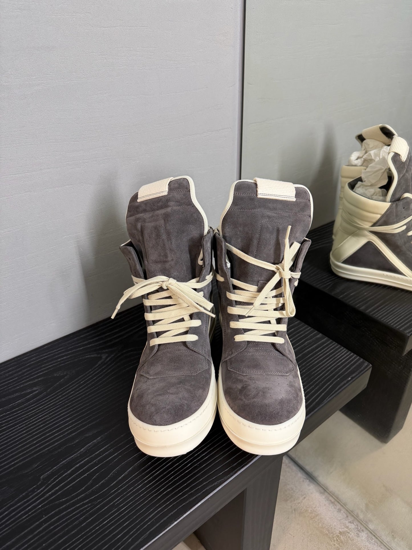 Rick Owens Geobasket suede sneakers