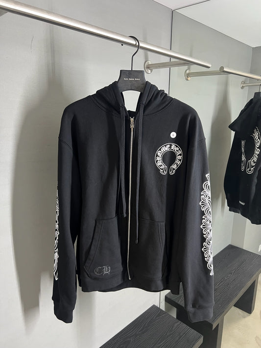 Chrome Hearts Horseshoe Floral Zip-up