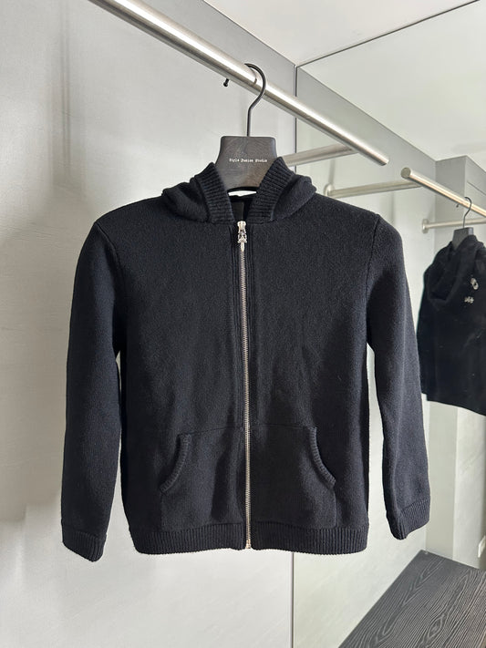 Chrome Hearts Children’s Cashmere Triple Cross Embroidered Zip-up
