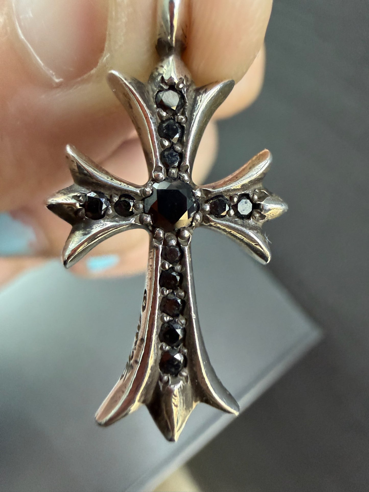 Chrome Hearts Tiny Pendant with Black Diamonds