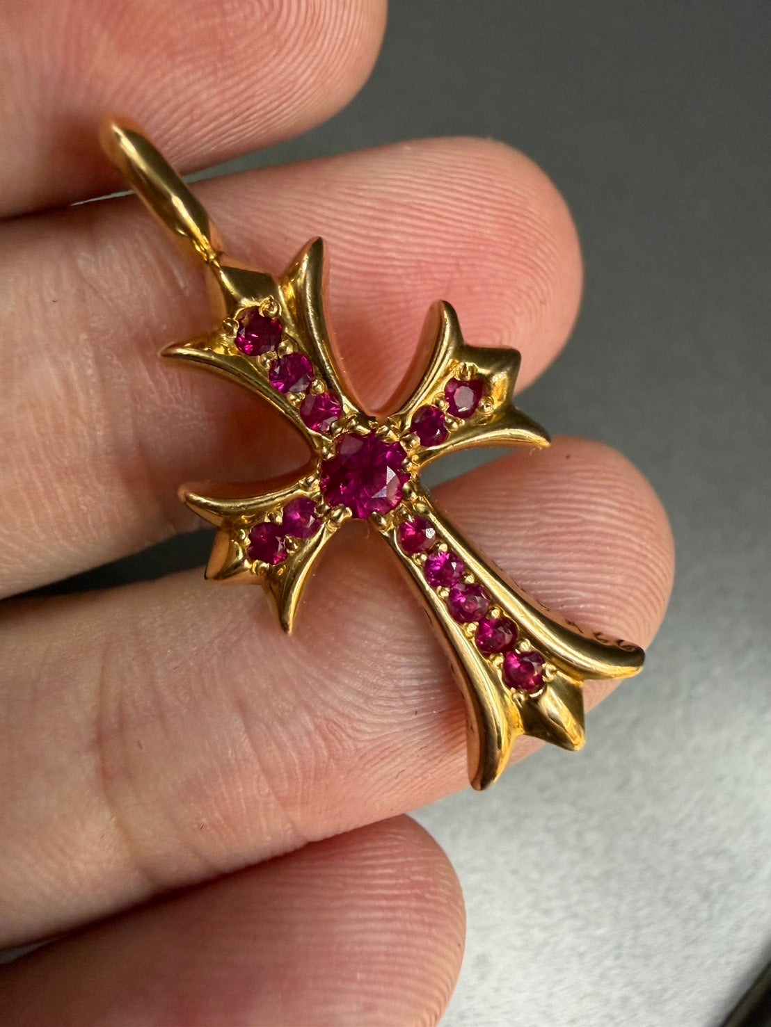 Chrome Hearts 22K Ruby Tiny Pendant