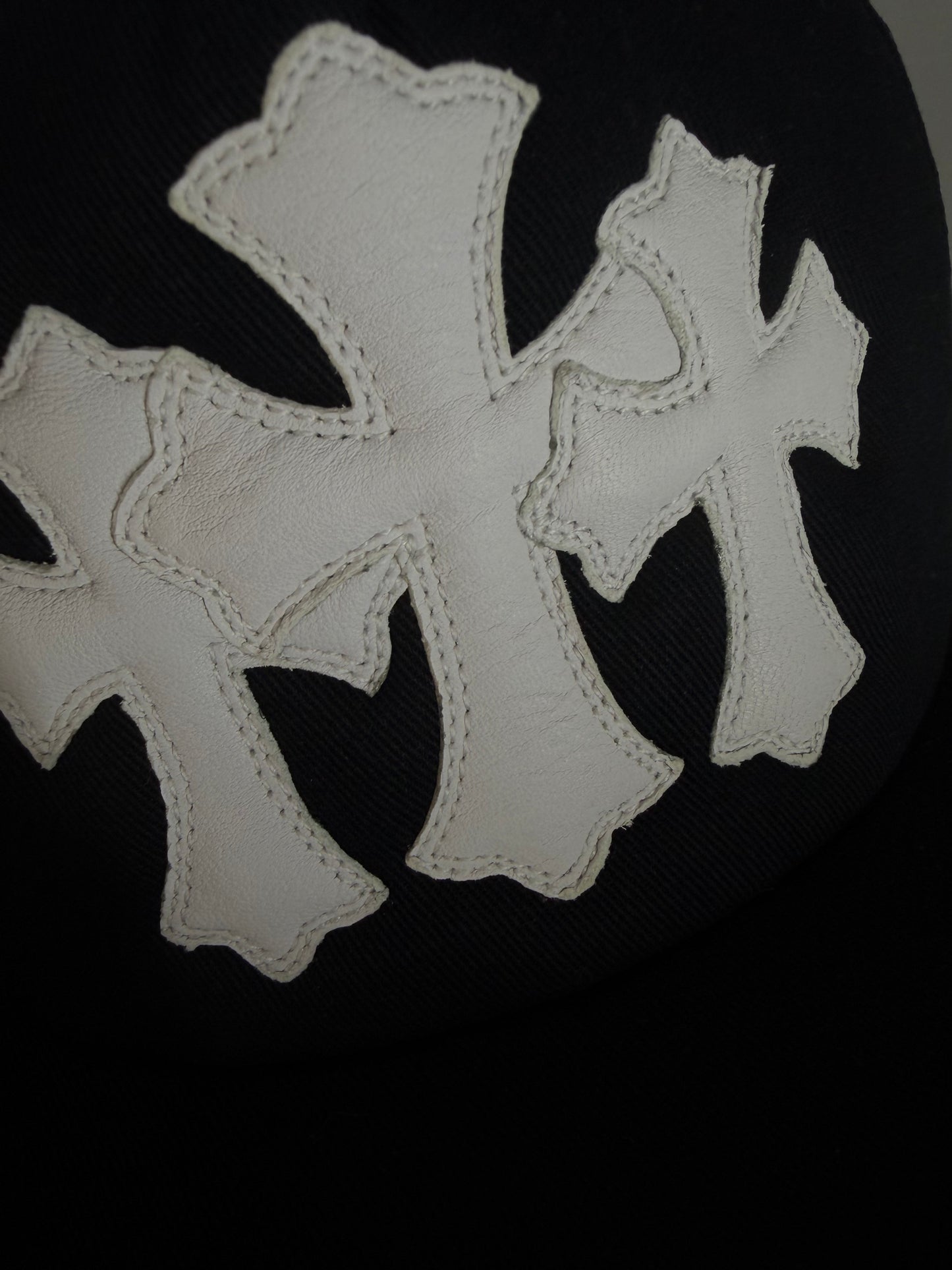 Chrome Hearts White Cemetery Cross Trucker Hat