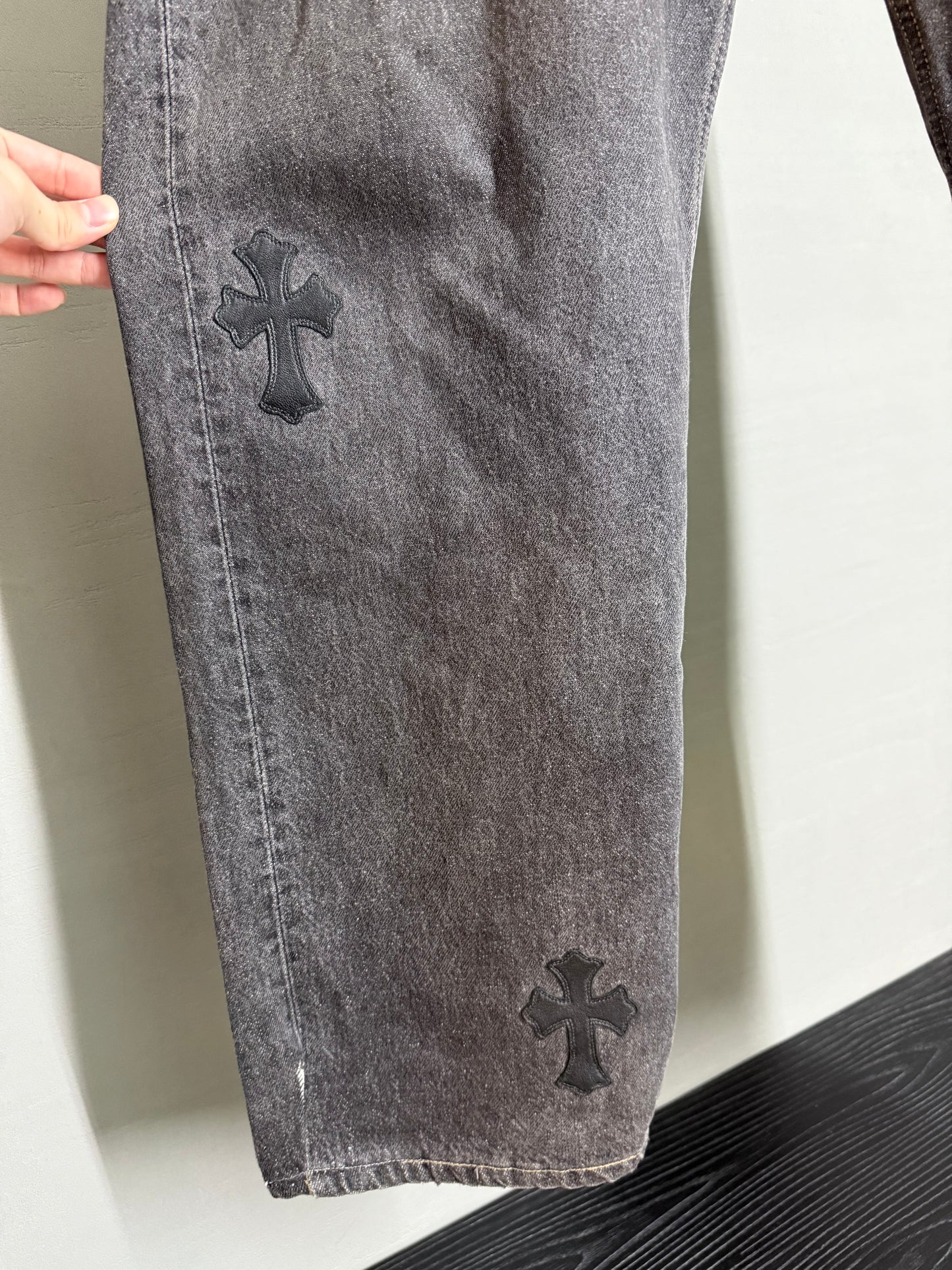 Chrome Hearts 501 Cross Patch Jeans