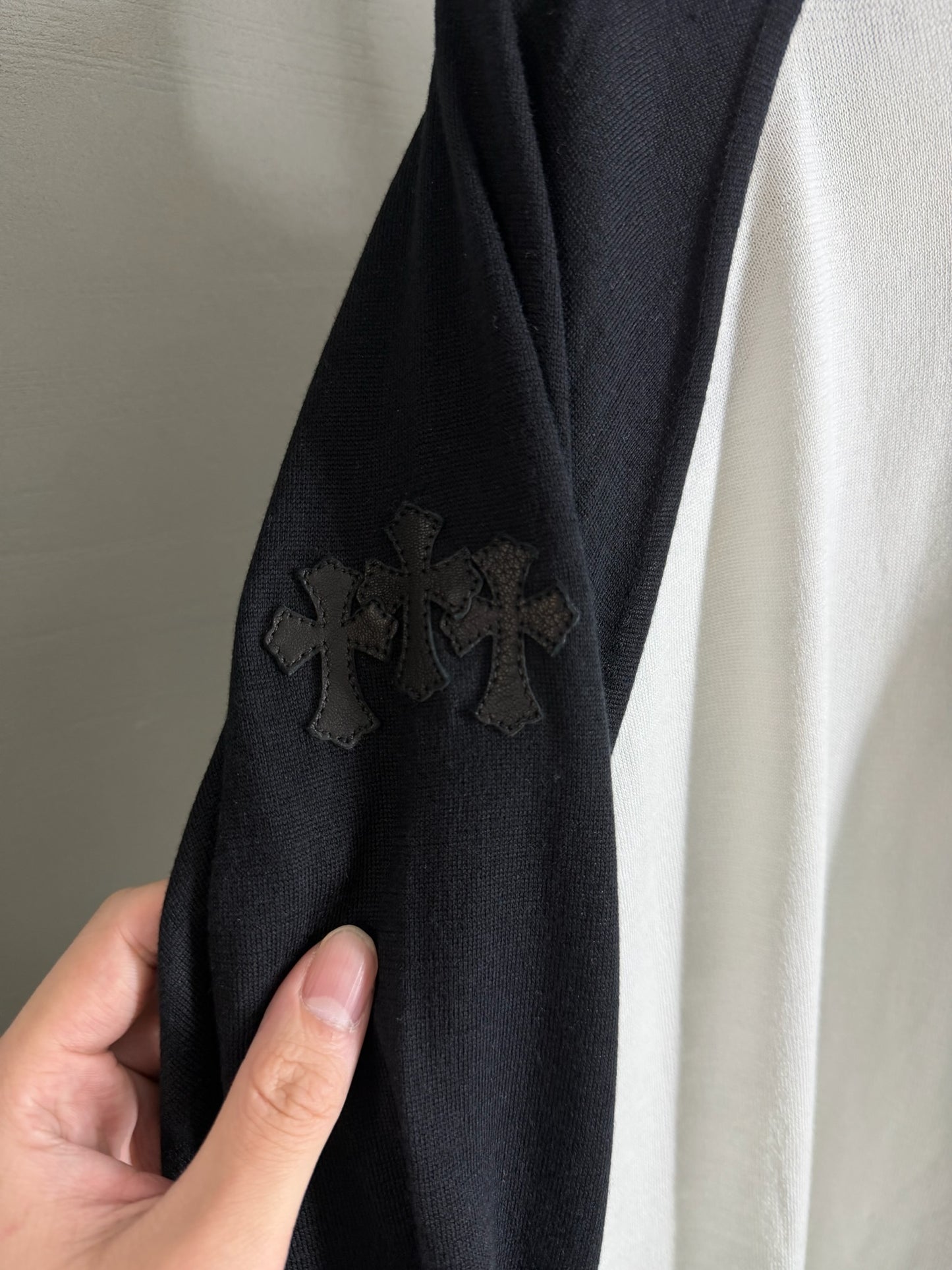 Chrome Hearts Cross Patch Silk Baseball Long Sleeve