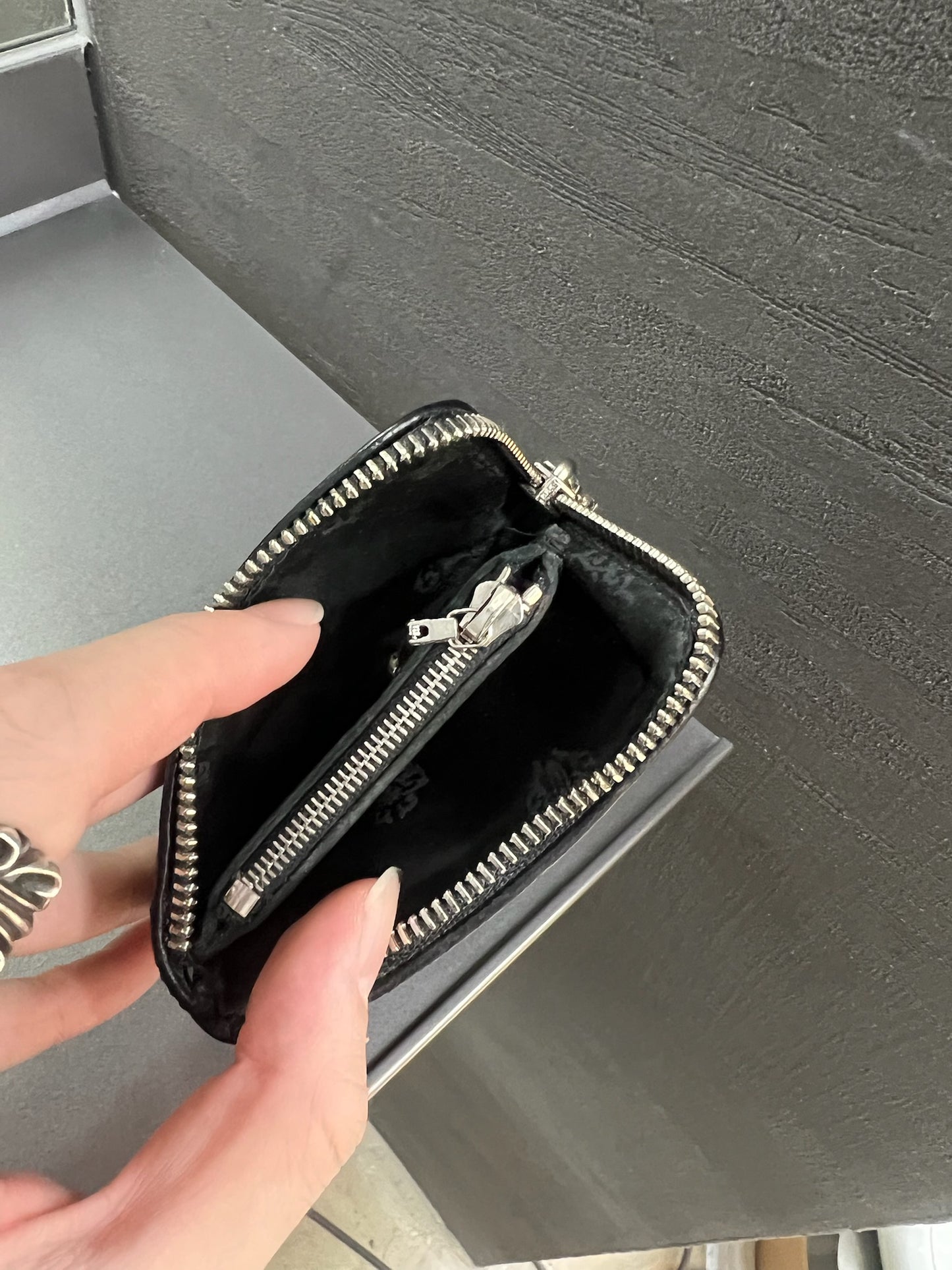 Chrome Hearts Cross Patch Zip Wallet