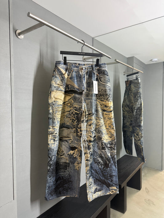 Acne Studios Printed ripped jeans