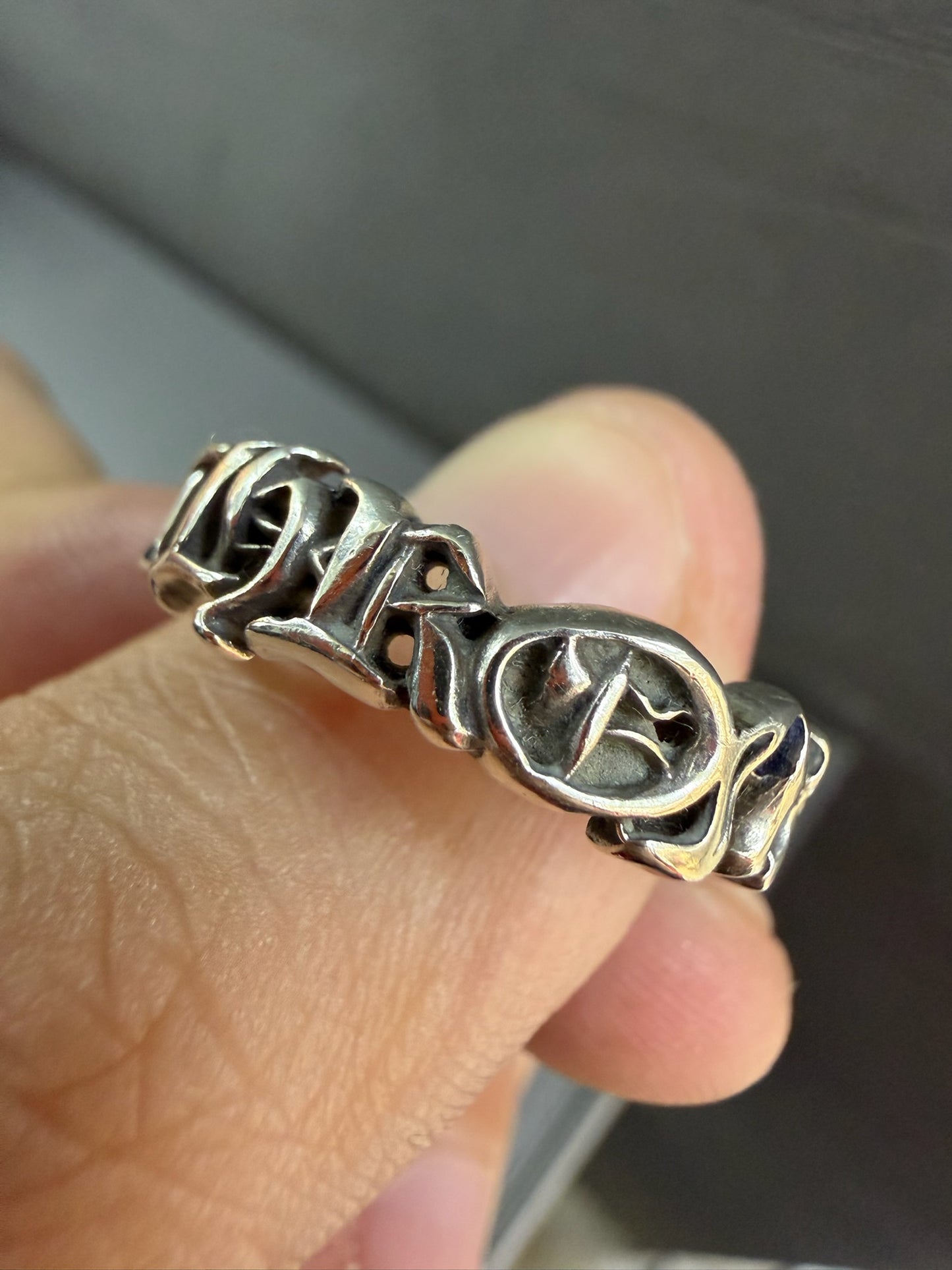 Chrome Hearts Script Band Ring