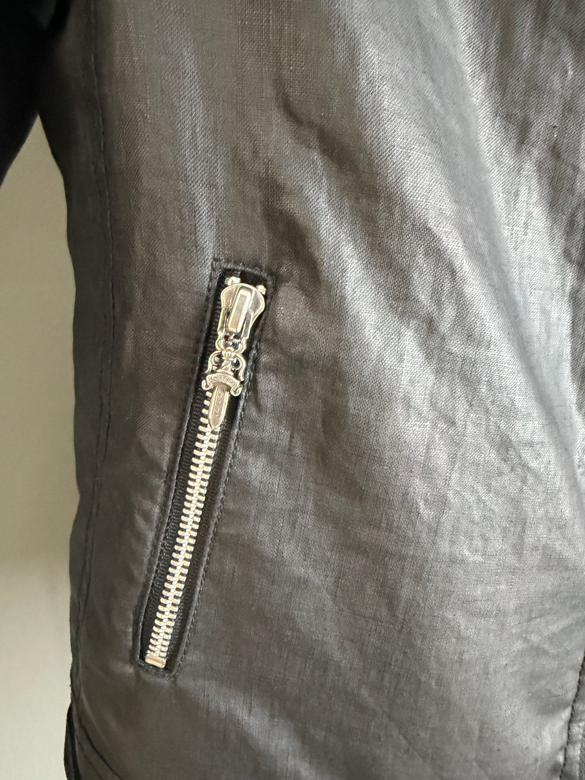 Chrome Hearts Carmalita Fleury Leather Zip-Up Jacket