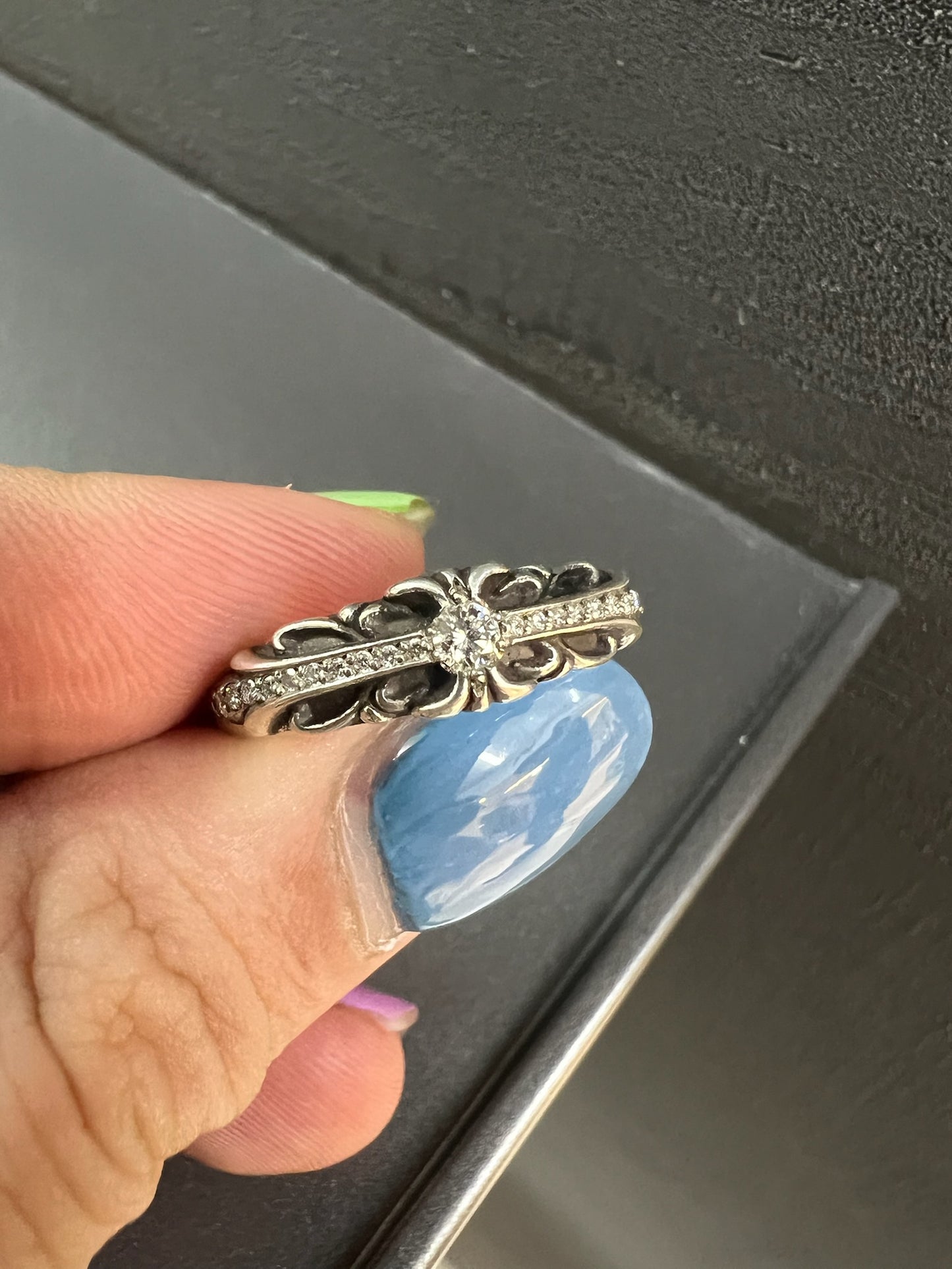 Chrome Hearts Floral Ring with Diamond