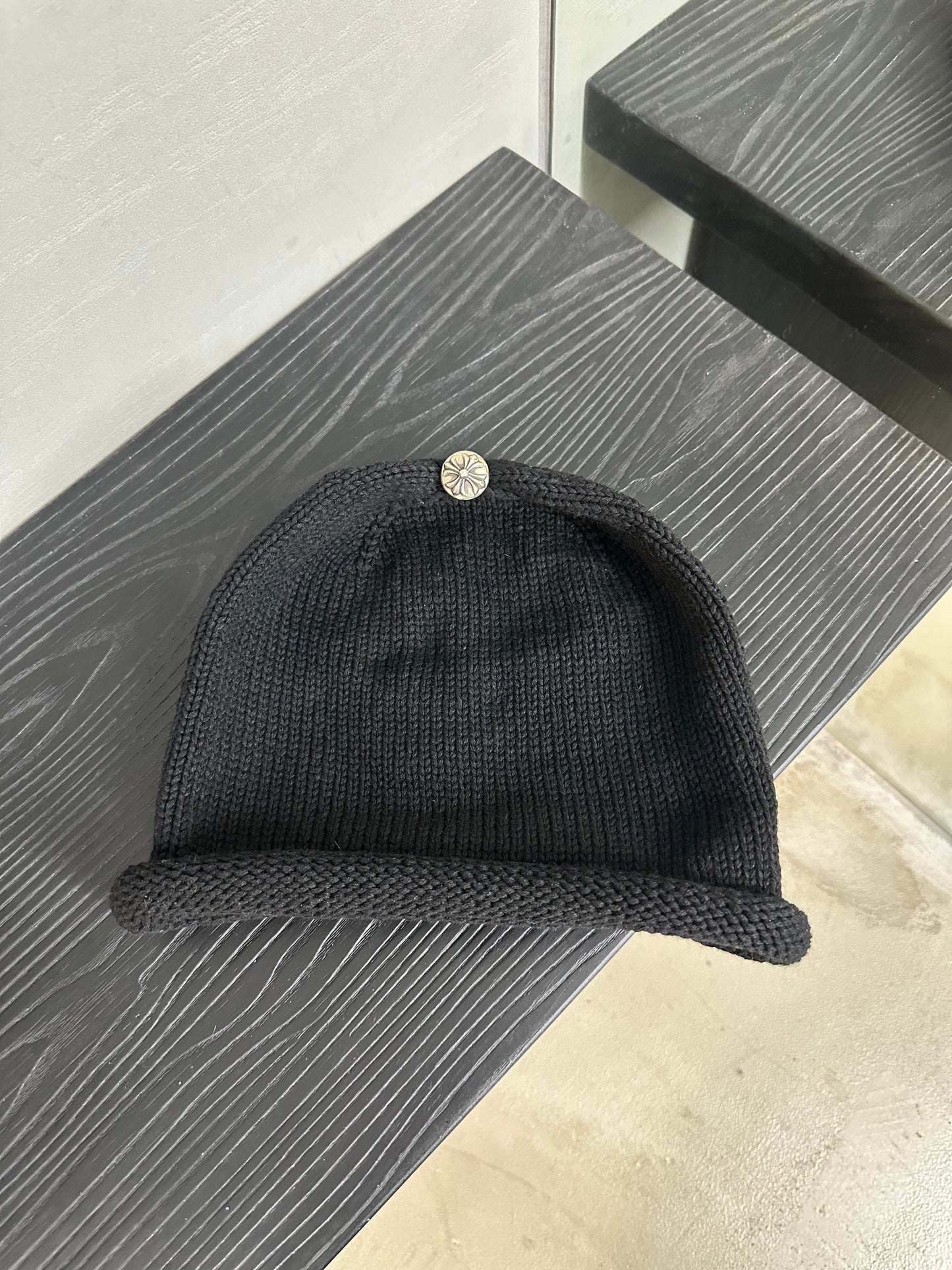 Chrome Hearts Knitted Cross Logo Cashmere Beanie