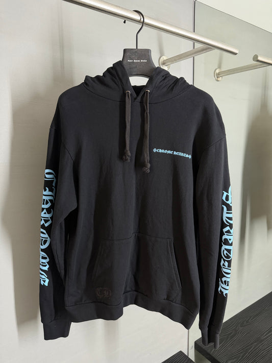 Chrome Hearts Sky Blue Scroll Logo Hoodie