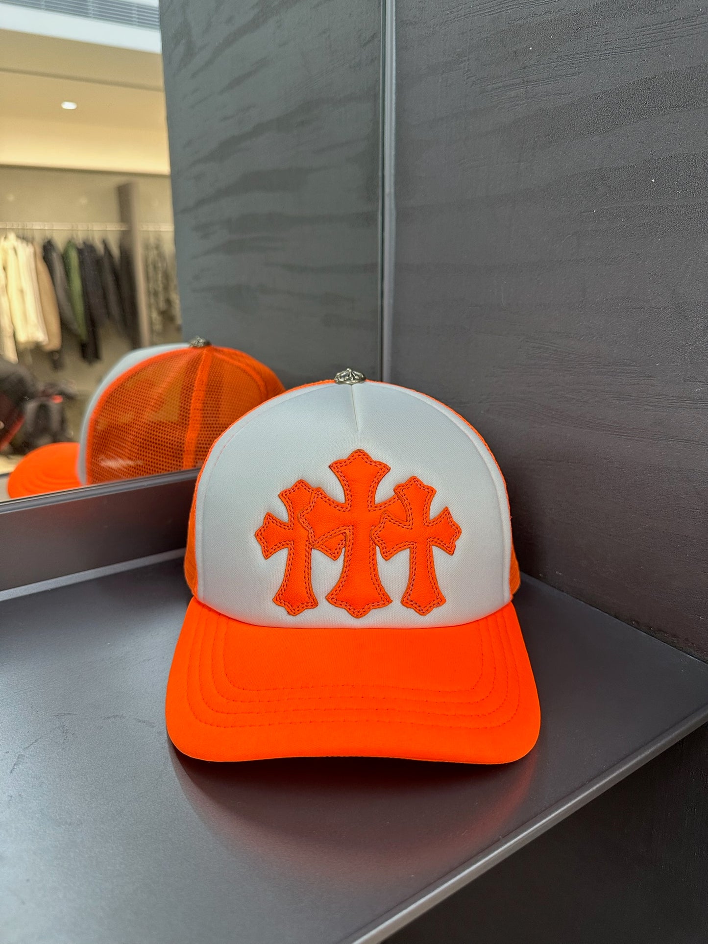 Chrome Hearts Cemetery Cross Patch Trucker Hat