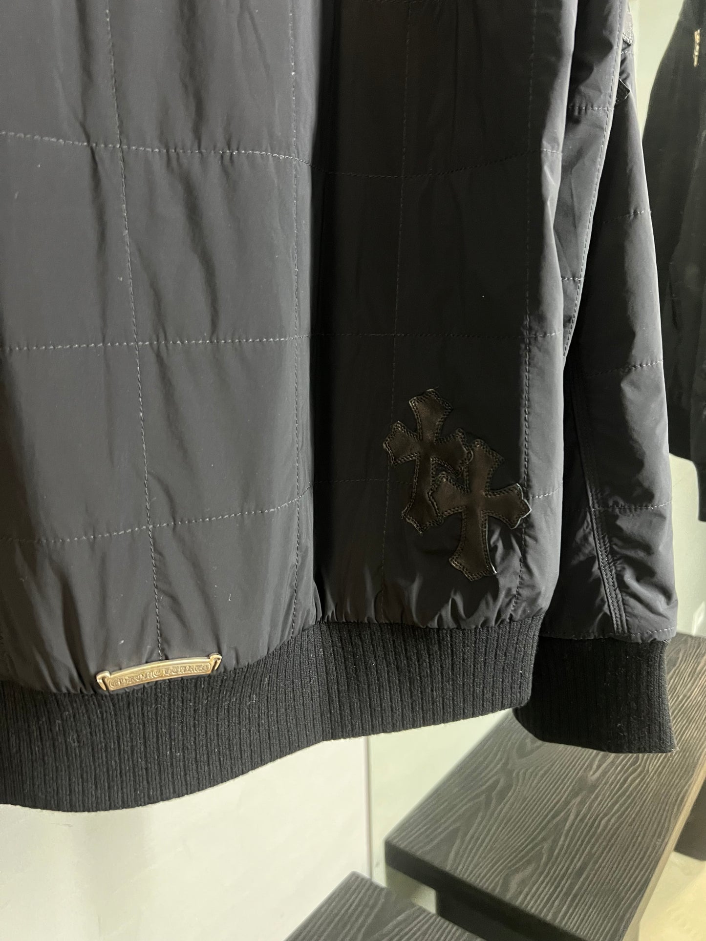 Chrome Hearts Cross Patch Nylon Zip-Up Jacket