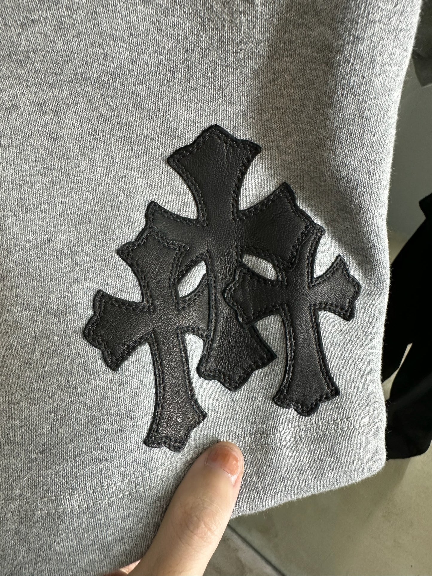 Chrome Hearts Triple Cross Patch Sweat Shorts