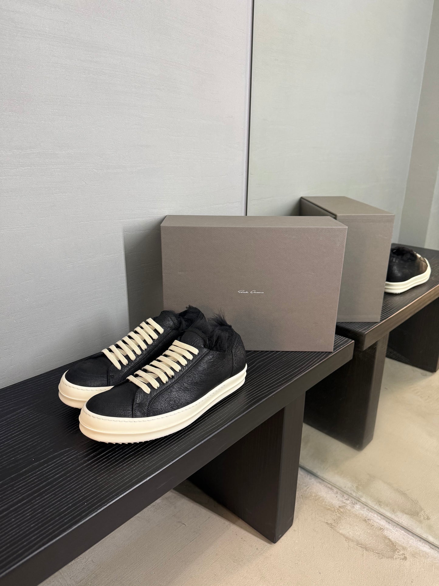 Rick Owens minimal vintage sneakers