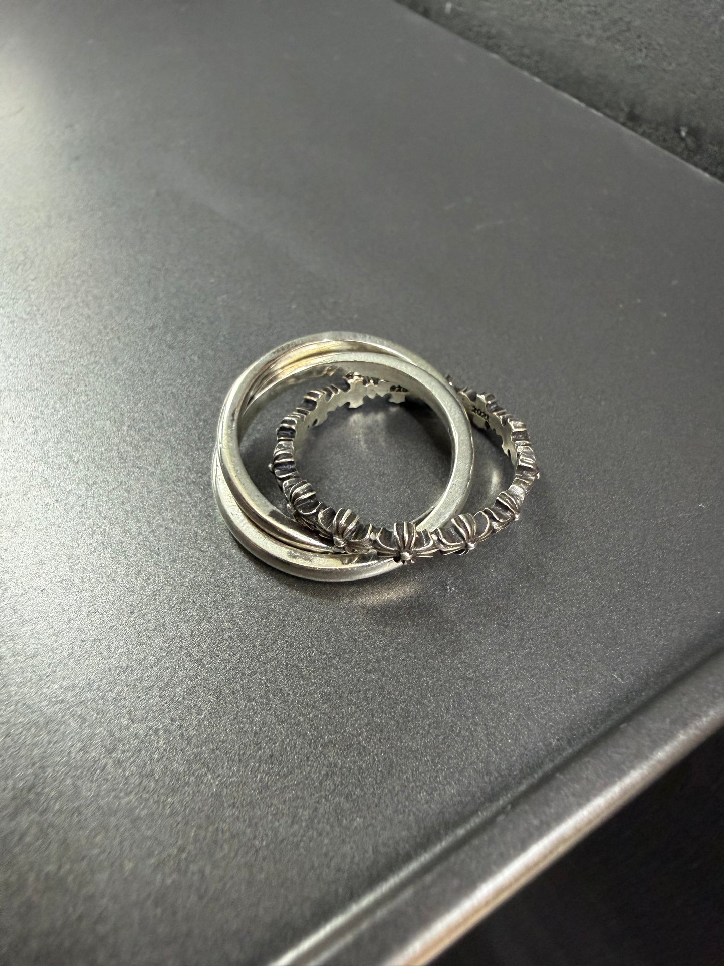 Chrome Hearts Tiny E Band Triple Ring