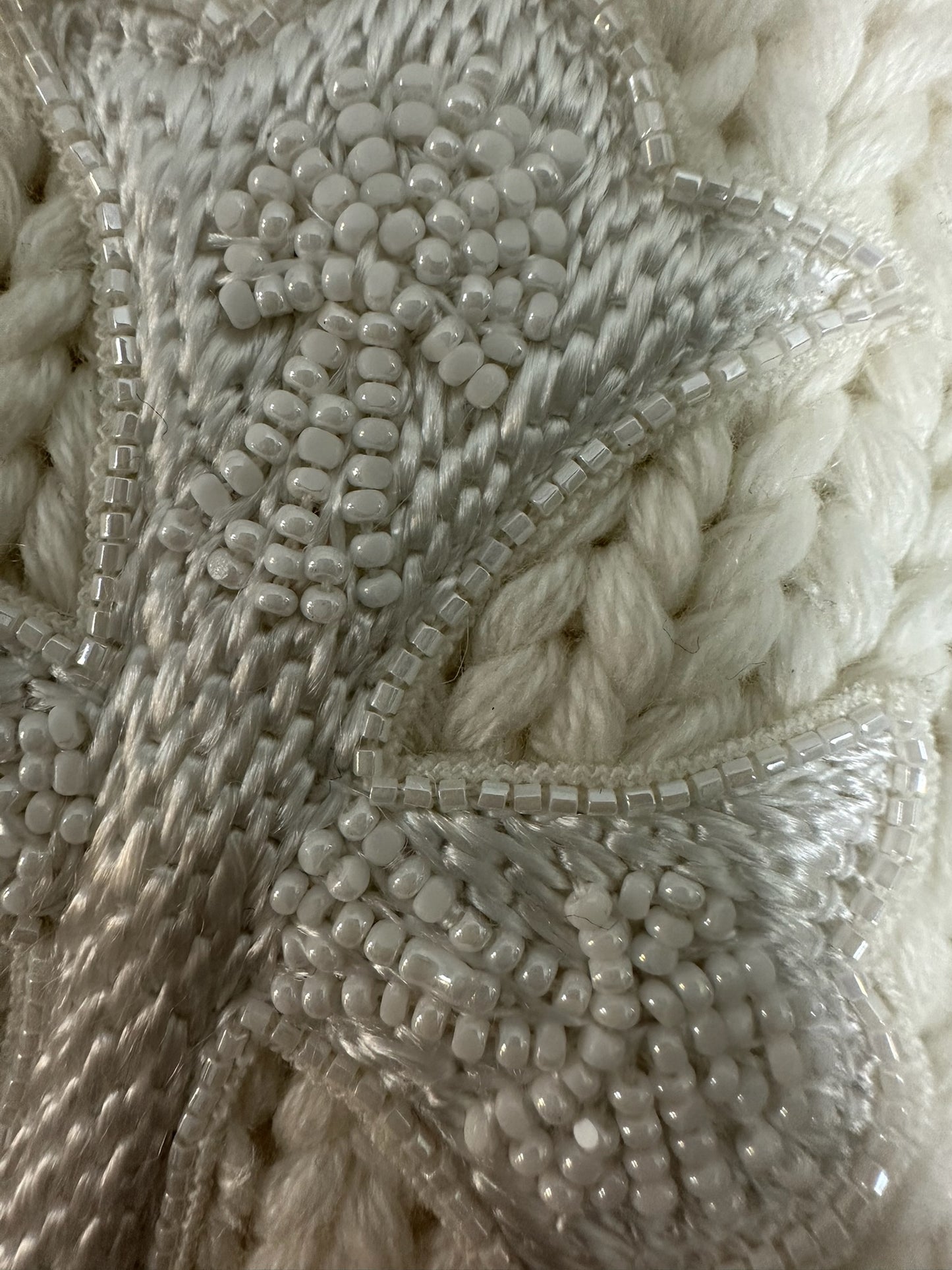 Chrome Hearts Cashmere Beaded Cross Beanie