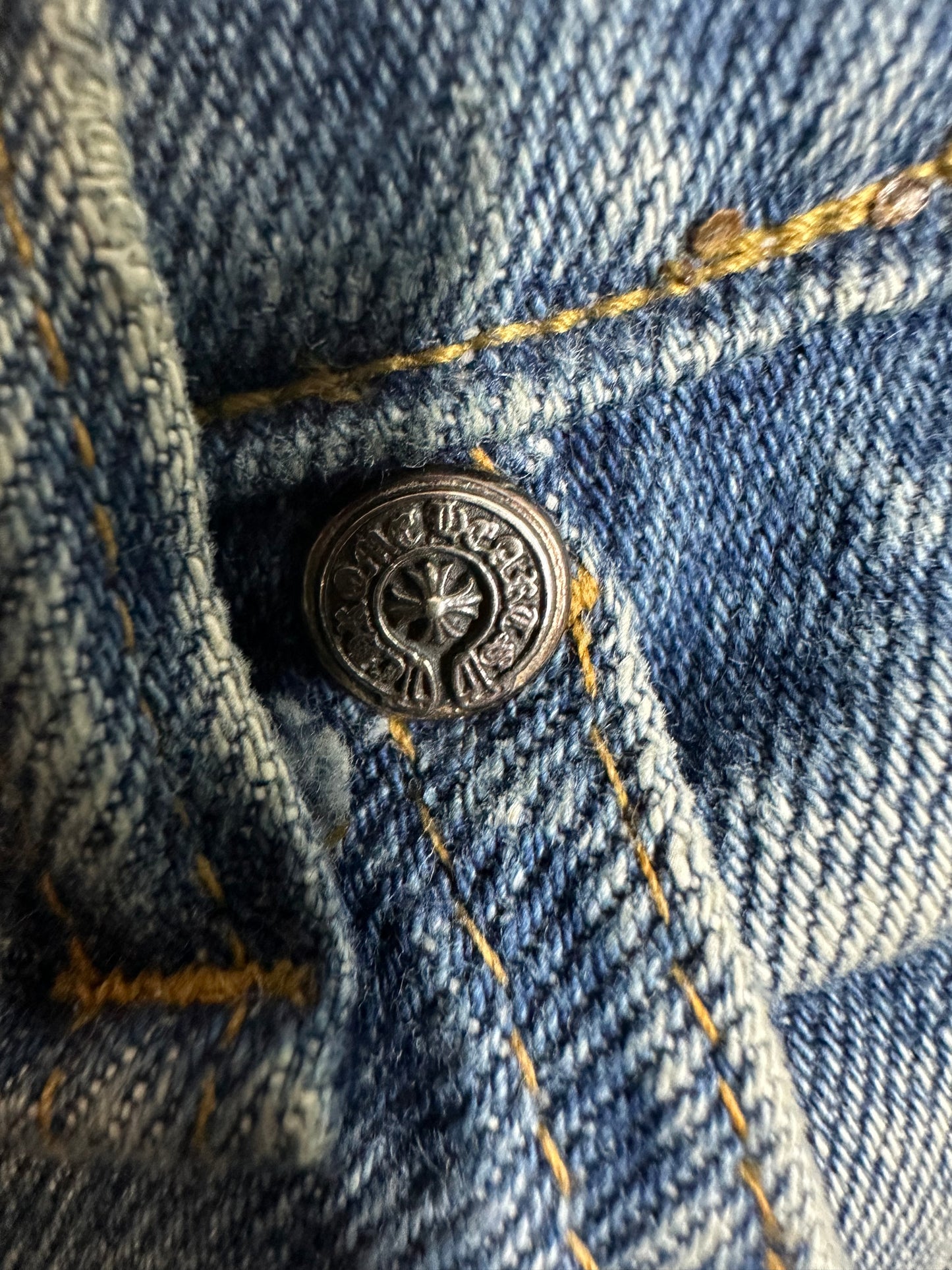 Chrome Hearts Leather Patched 519 Levis Jeans