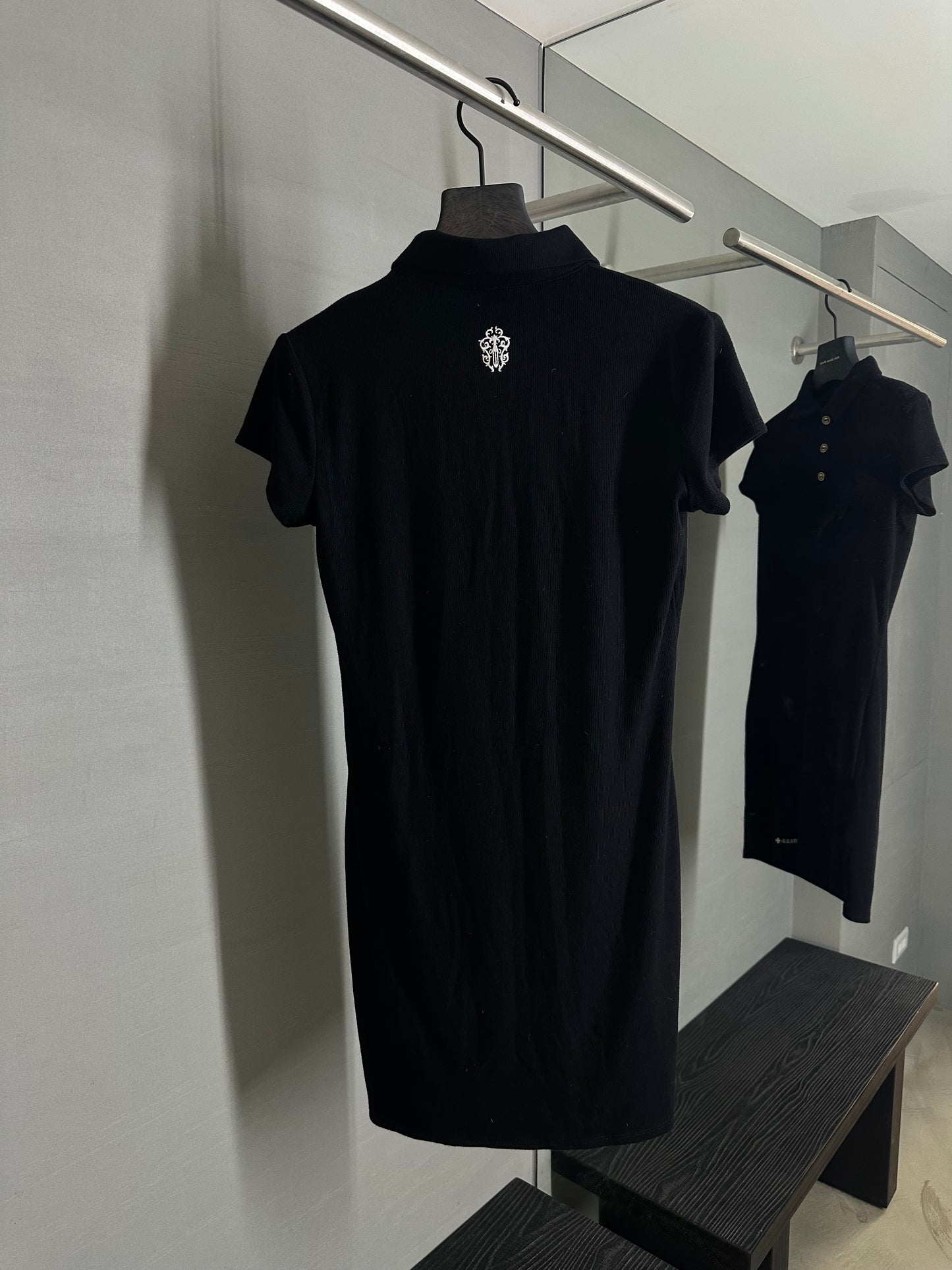Chrome Hearts Dagger Embroidered Polo Mini Dress