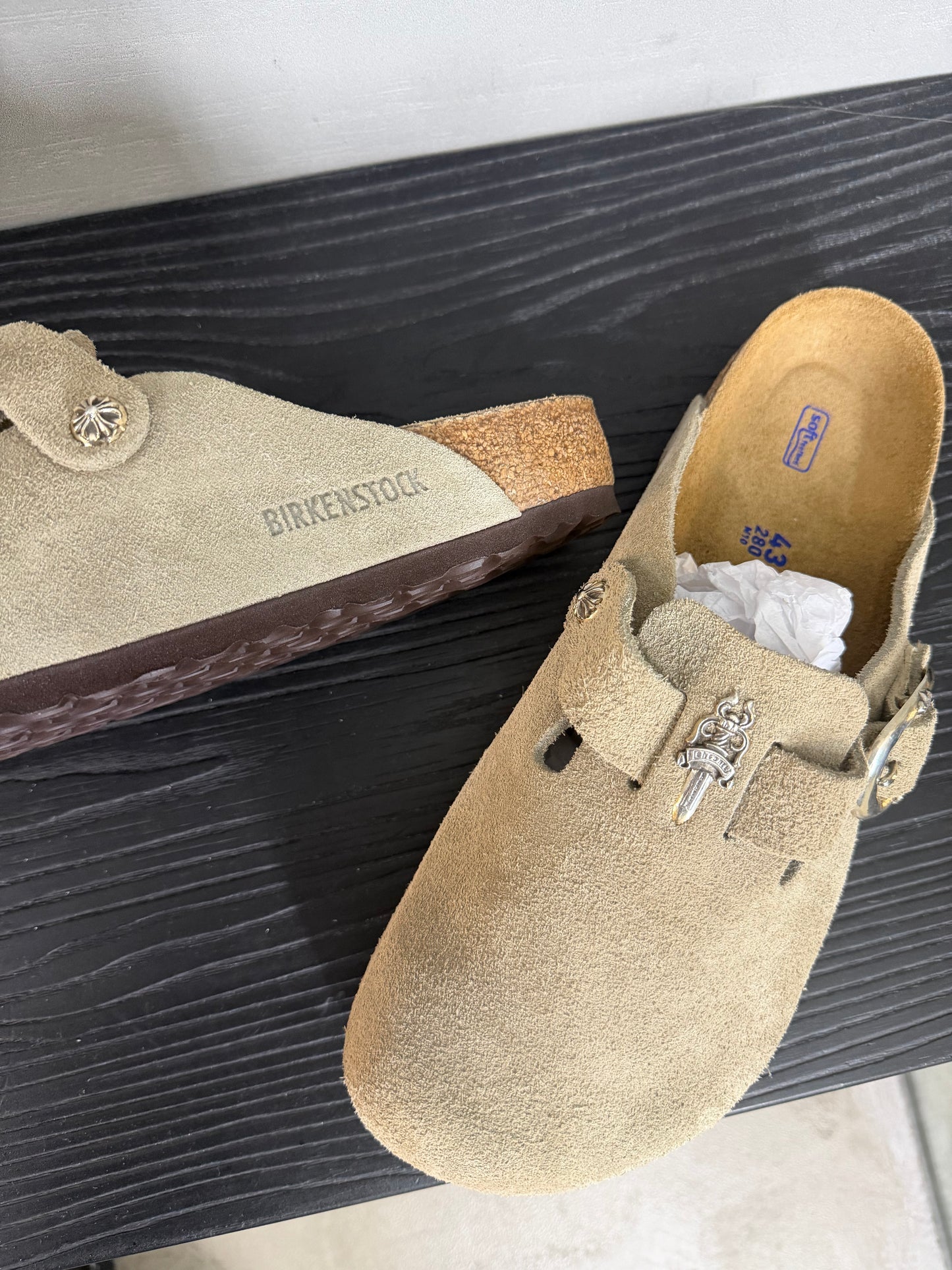 Chrome Hearts Birkenstock Boston Clogs